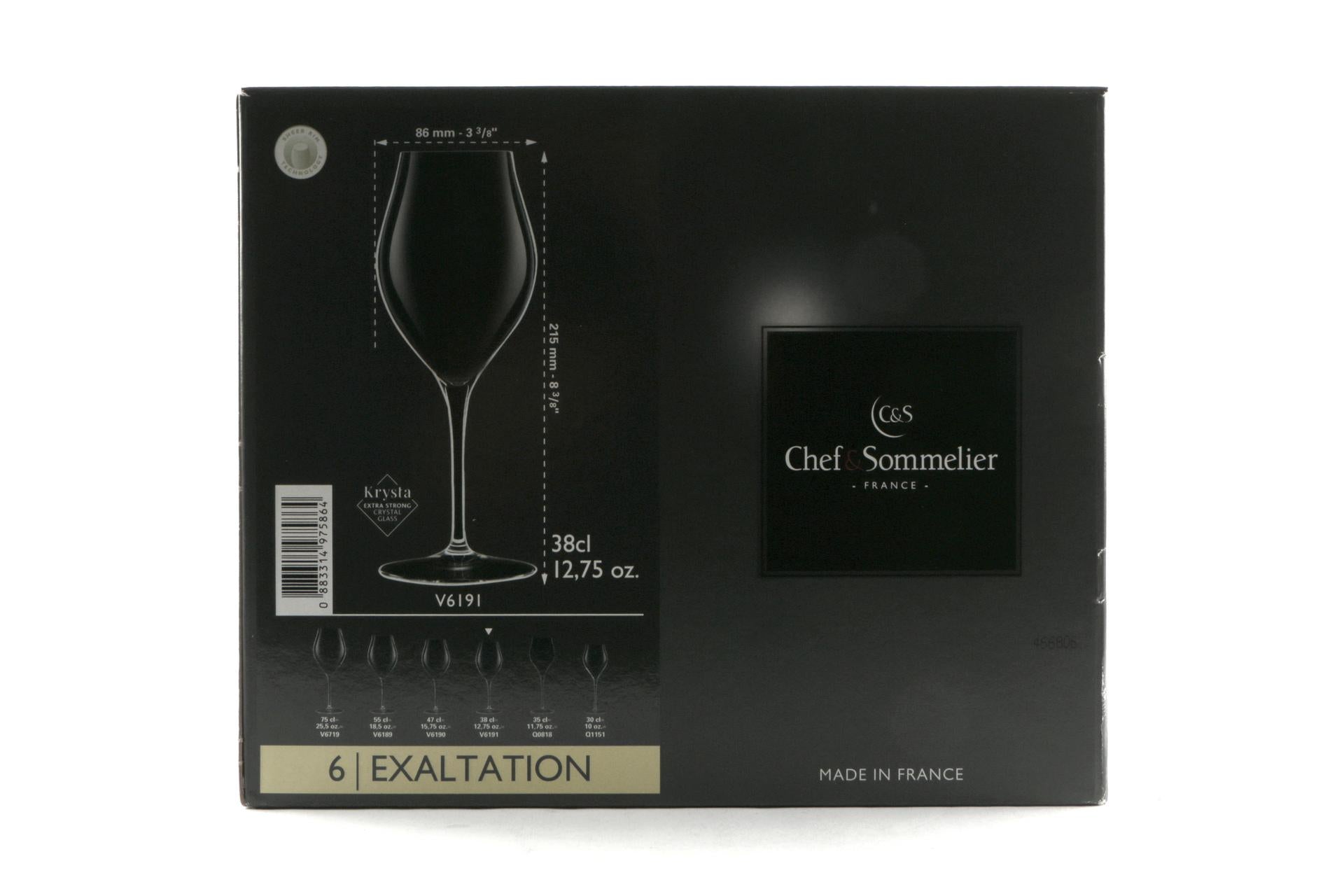 Arcoroc Exaltation Calice Vino 38 cl - Collezione Elegante e Innovativa Con Trattamento Effervescenza - Set 6 Pz 5