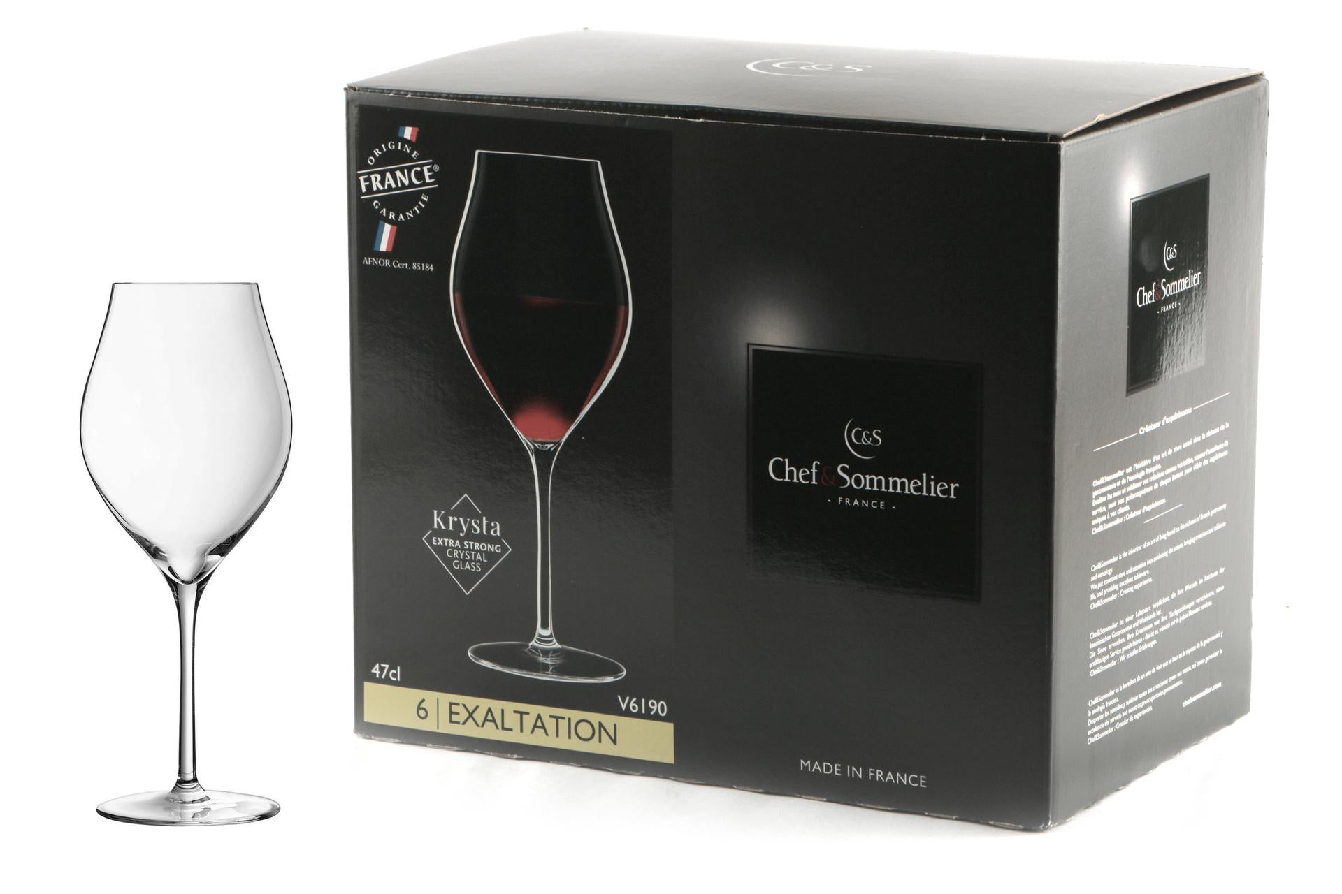 Arcoroc Exaltation Calice Vino 47 cl - Collezione Elegante e Innovativa Con Trattamento Effervescenza Brevettato - Set 6 Pz