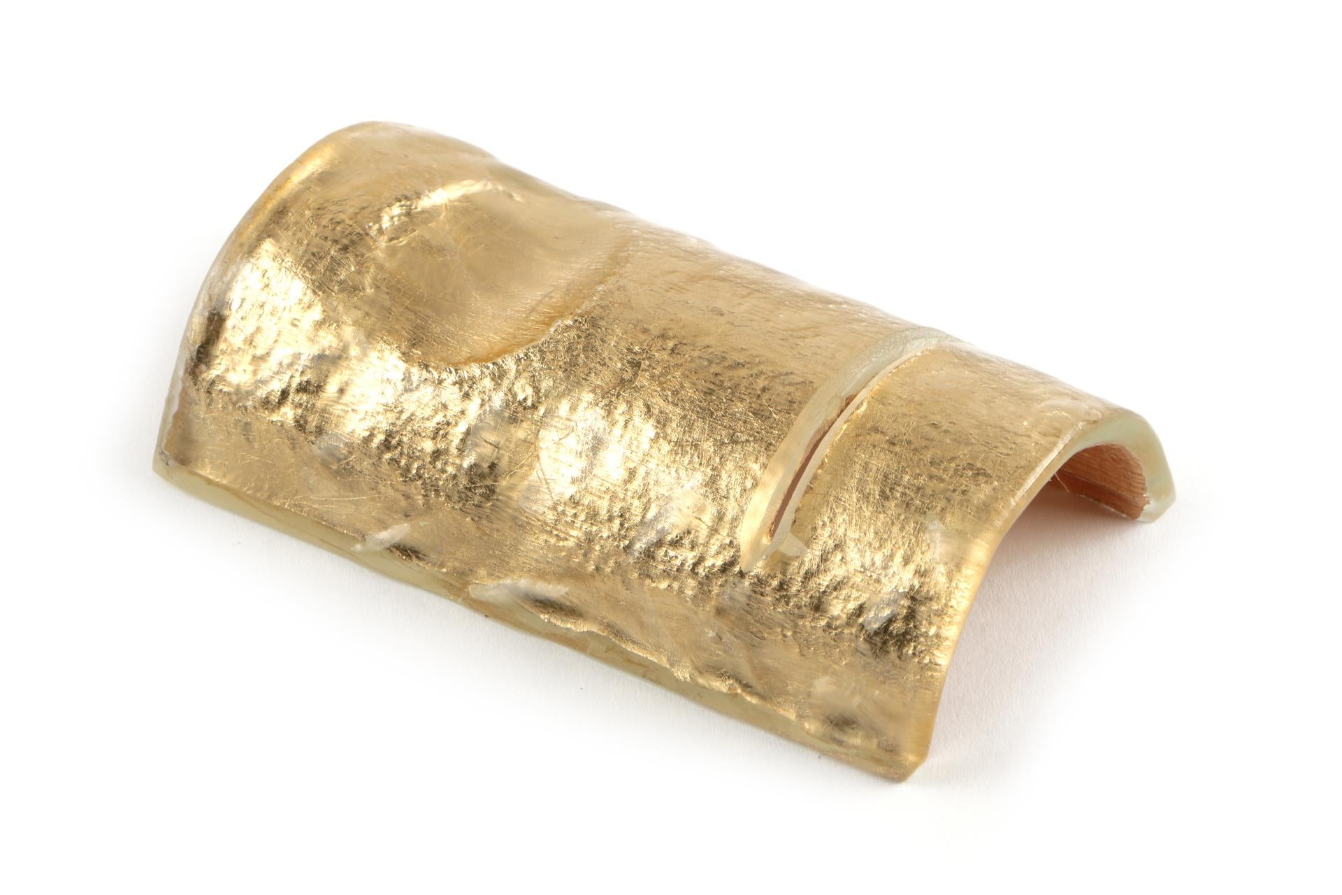 Import Tavola Professional Poggiaposate Oro Foglia 9.5 x 5.5 cm In Vetro Soffiato e Dipinto a Mano - Set 6 Pz