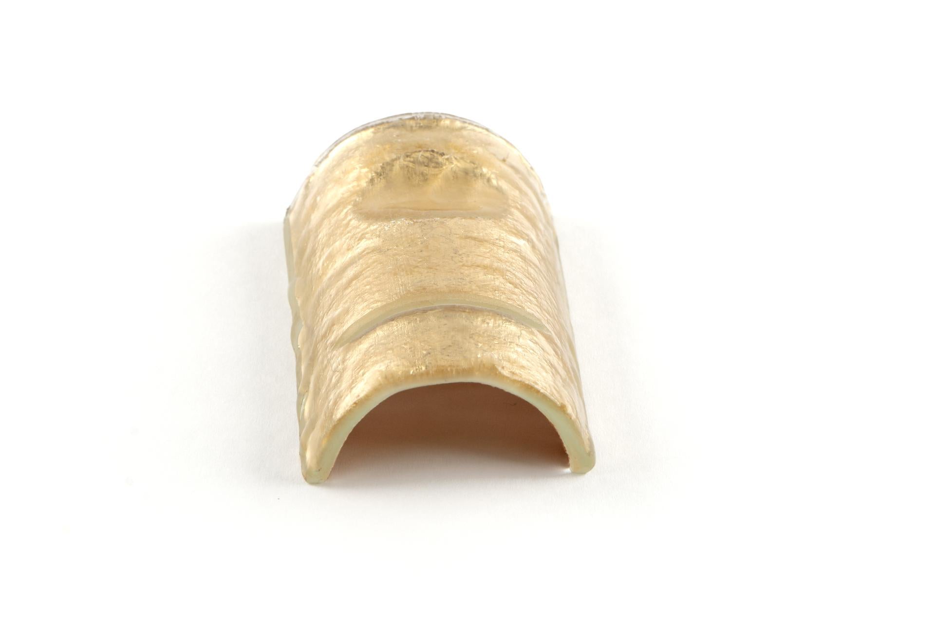 Import Tavola Professional Poggiaposate Oro Foglia 9.5 x 5.5 cm In Vetro Soffiato e Dipinto a Mano - Set 6 Pz