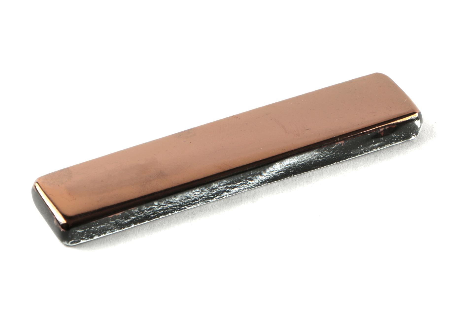 Import Tavola Professional Brick Poggiaposate Nero-Rame 10 x 2 cm In Vetro Soffiato Dipinto a Mano - Set 6 Pz