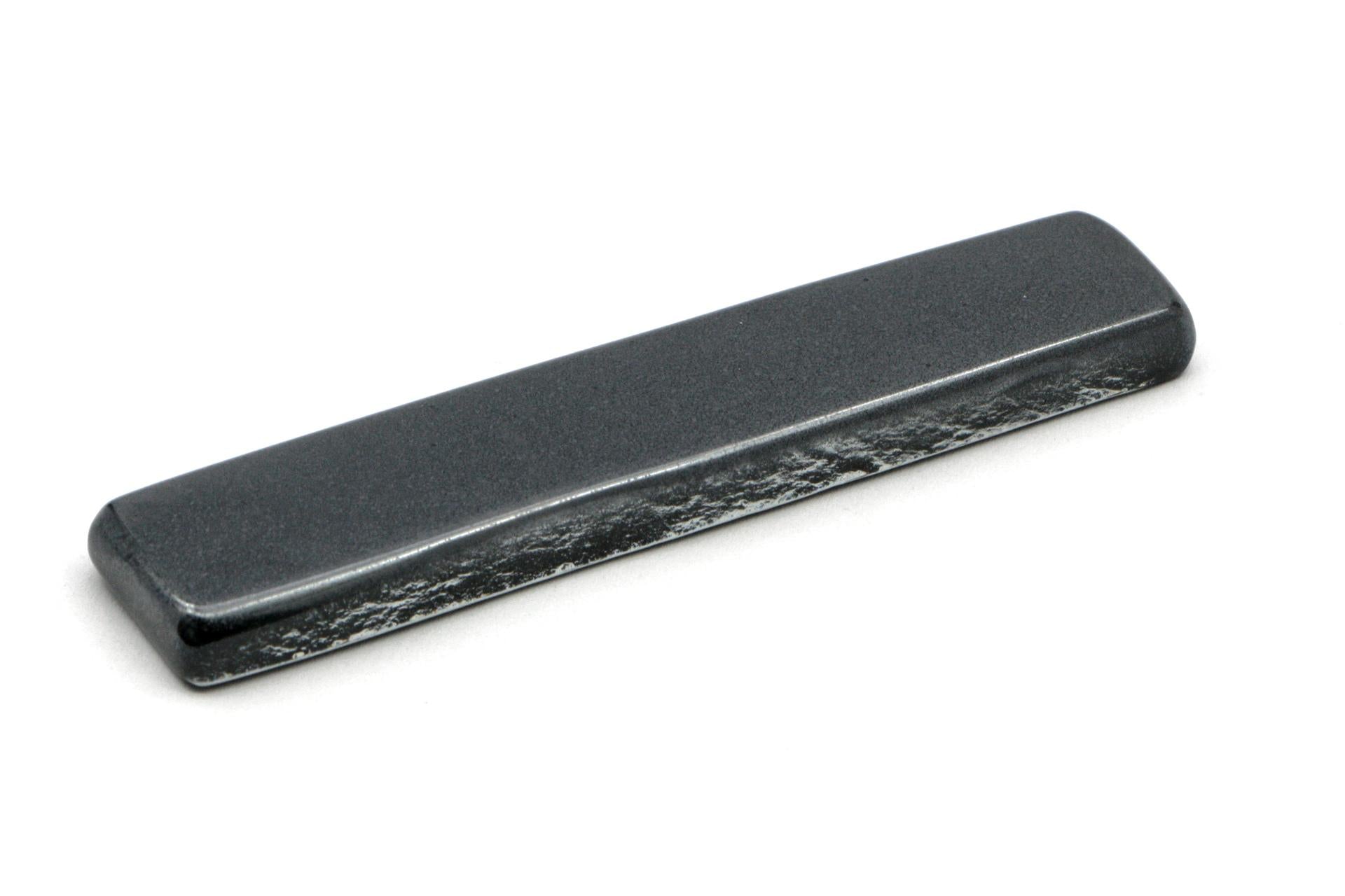 Import Tavola Professional Poggiaposate Brick Nero-Iris 10x2 cm In Vetro Soffiato Dipinto a Mano - Set 6 Pz