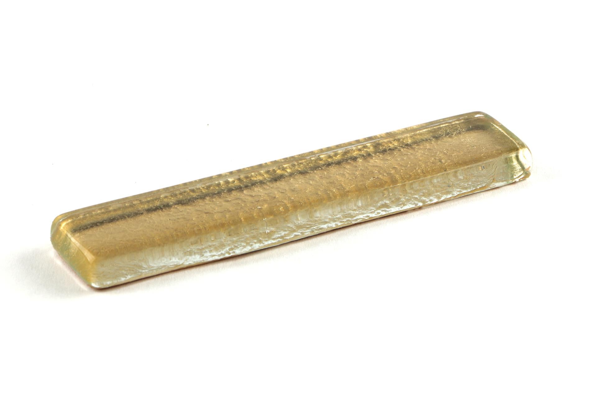 Import Tavola Professional Brick Poggiaposate Oro Foglia 10 x 2 cm In Vetro Soffiato Dipinto a Mano Made in Italy - Set 6 Pz
