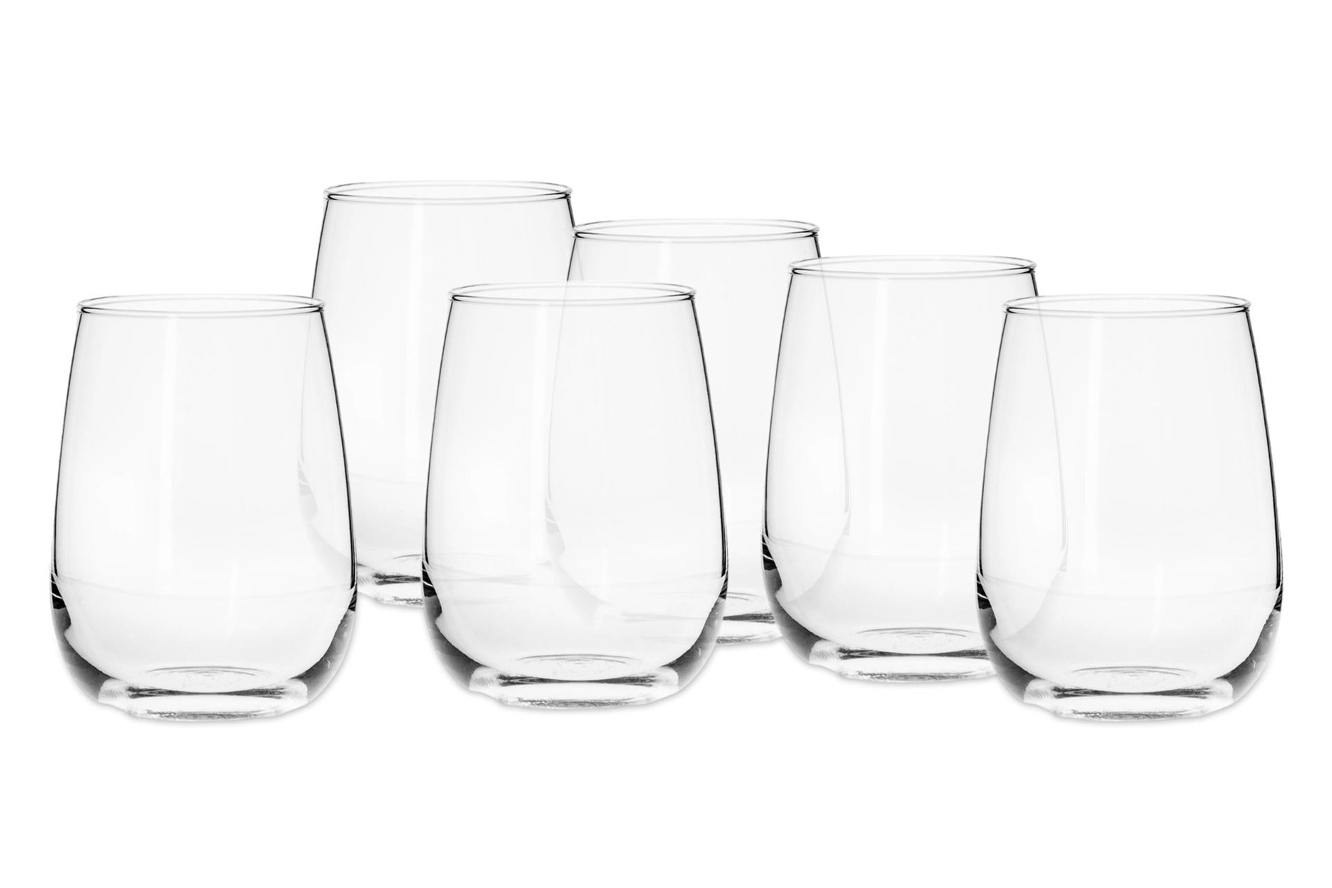 Borgonovo Ducale Set 6 Bicchieri Acqua 38 cl - In Vetro Soffiato Made in Italy Extra Bianco - Set 6 Pz