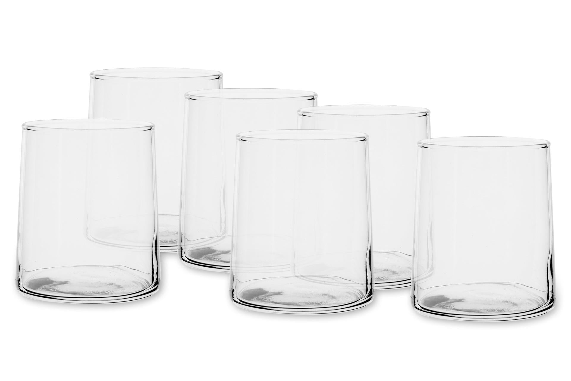 Borgonovo Elixir Set 6 Bicchieri DOF 35 cl - Vetro Soffiato Extra White Made in Italy - Set 6 Pz