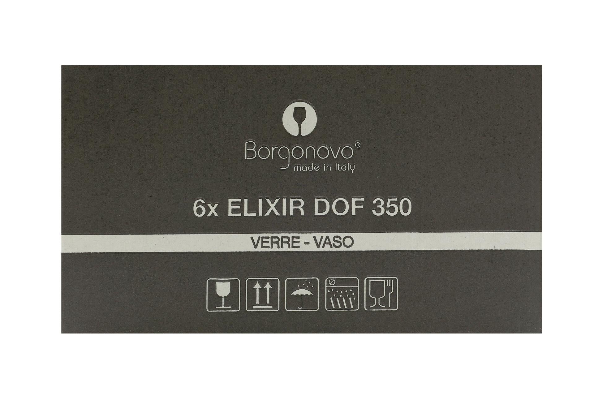 Borgonovo Elixir Set 6 Bicchieri DOF 35 cl - Vetro Soffiato Extra White Made in Italy - Set 6 Pz 5