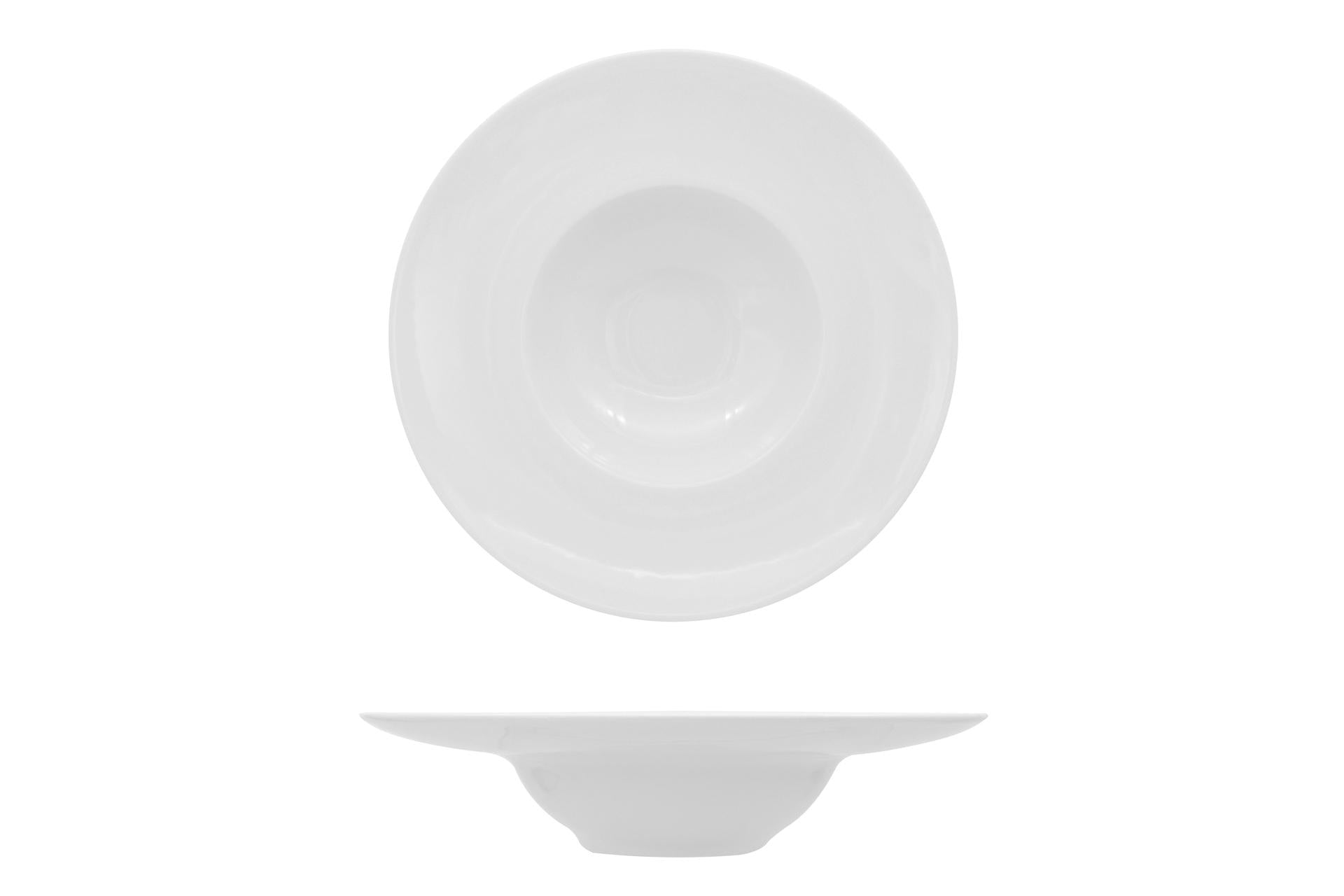 Saturnia Napoli Pasta Bowl Ø27.5 cm - Interno Ø14.4 cm In Porcellana Bianca - Set 6 Pz