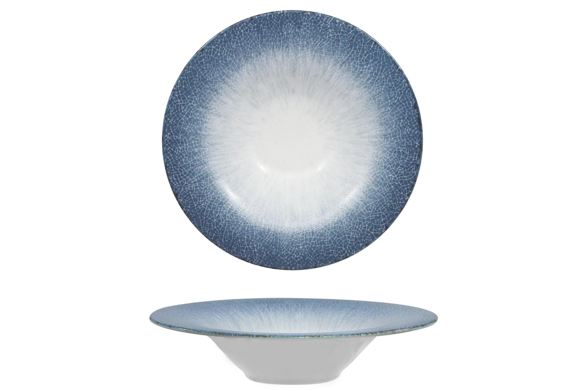 Lubiana Irys Blue Pasta Bowl Jupiter Ø30 cm In Porcellana - Set 6 Pz