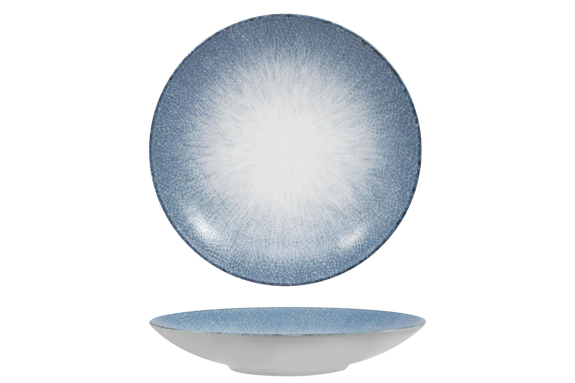 Lubiana Irys Blue Pasta Bowl Rita Ø30 cm In Porcellana - Set 6 Pz