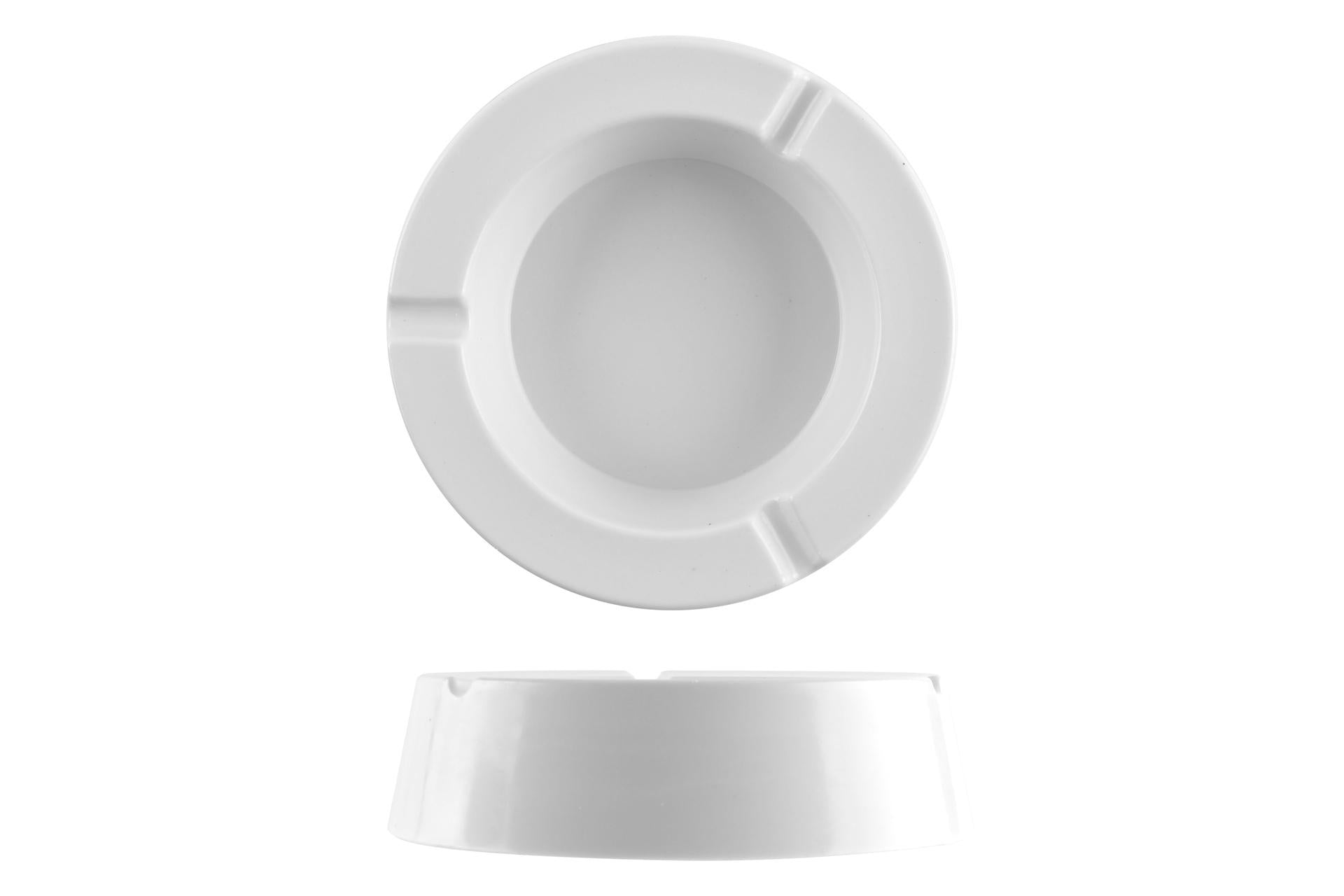Horeca Professional Posacenere In Melamina Ø10.5 cm Bianco - Accessori Ristorazione - Set 12 Pz