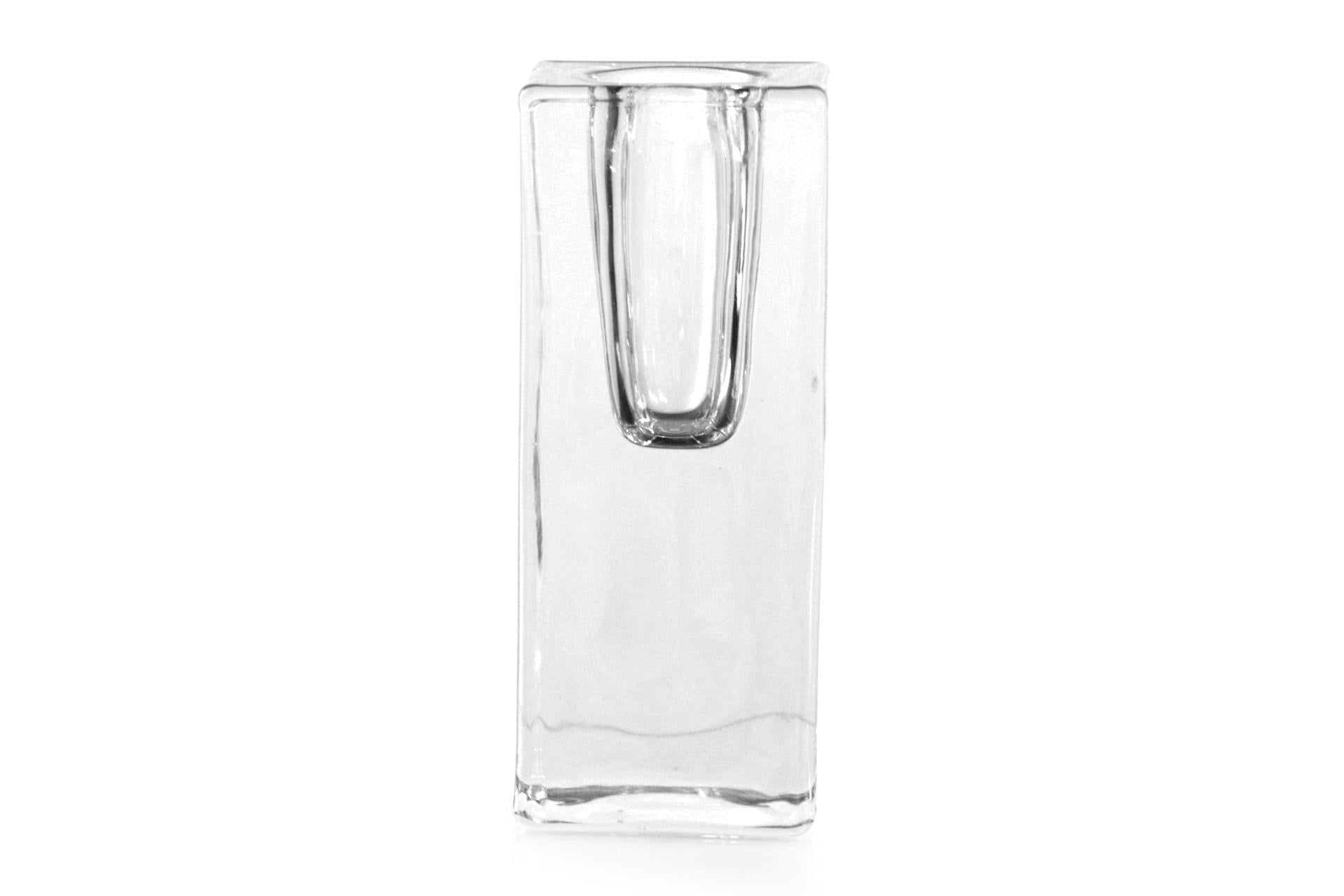 ALE Import Portacandela Cubo In Vetro H.10 cm - 4 x 4 cm Per Candela a Stelo - Set 24 Pz 1