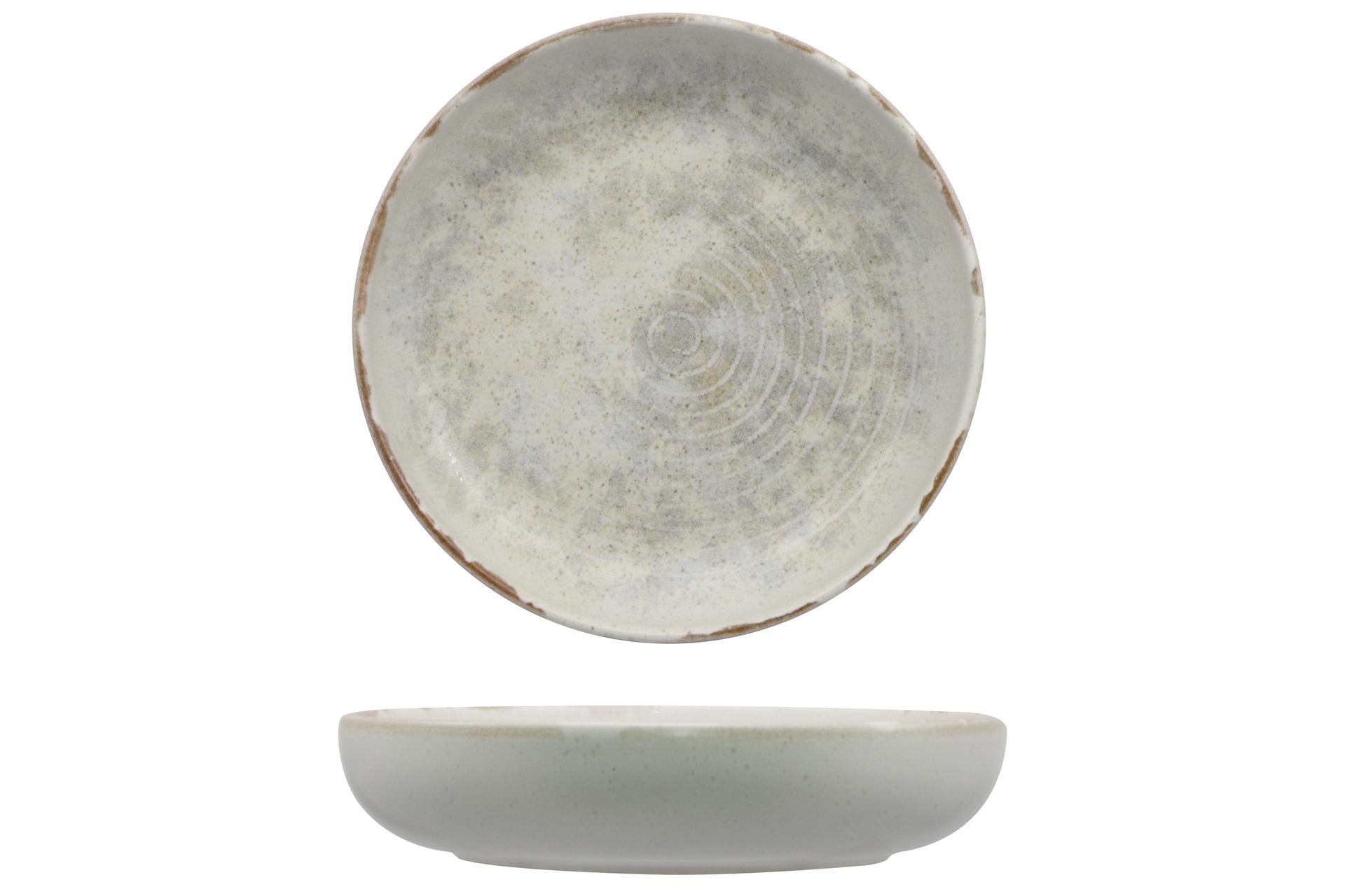 Mesa Ceramics Monolite Piatto Fondo Ø22 cm In Stoneware Con Finitura Reattiva - Set 4 Pz