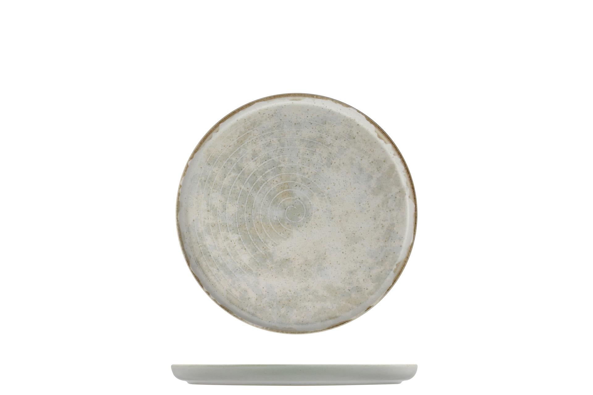 Mesa Ceramics Monolite Piatto Piano Ø17 cm In Stoneware Con Bordo Alto - Set 4 Pz