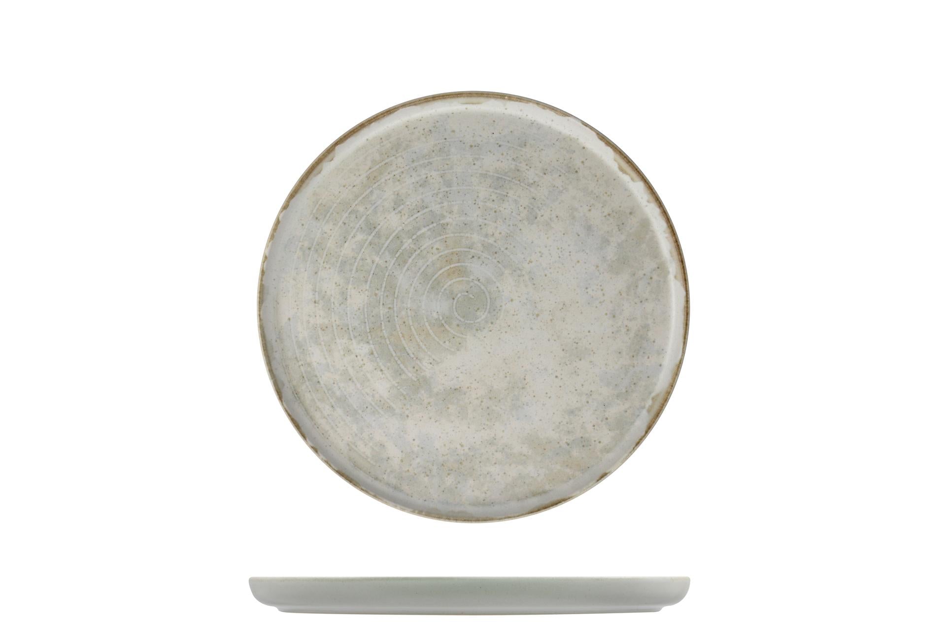 Mesa Ceramics Monolite Piatto Piano Bordo Alto Ø22 cm In Stoneware - Set 4 Pz