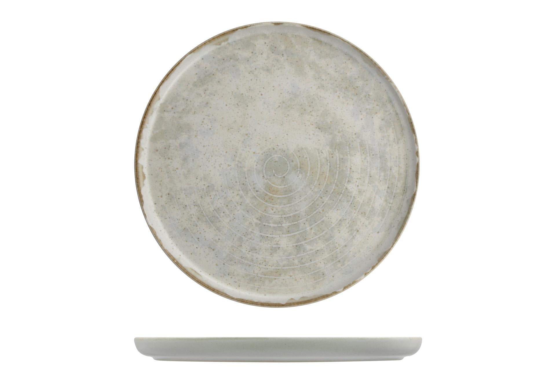 Mesa Ceramics Monolite Piatto Piano Bordo Alto Ø28 cm In Stoneware - Set 4 Pz