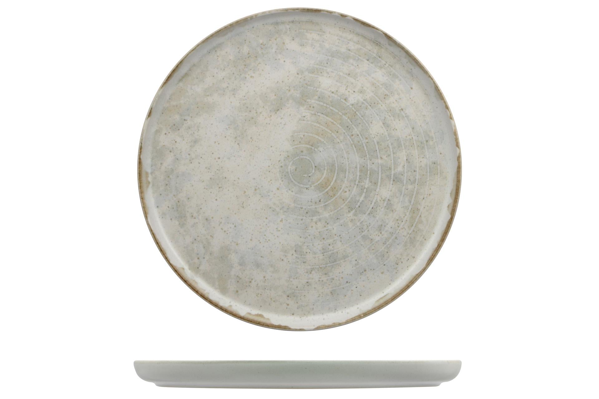 Mesa Ceramics Monolite Piatto Piano Bordo Alto Ø33 cm In Stoneware - Set 4 Pz