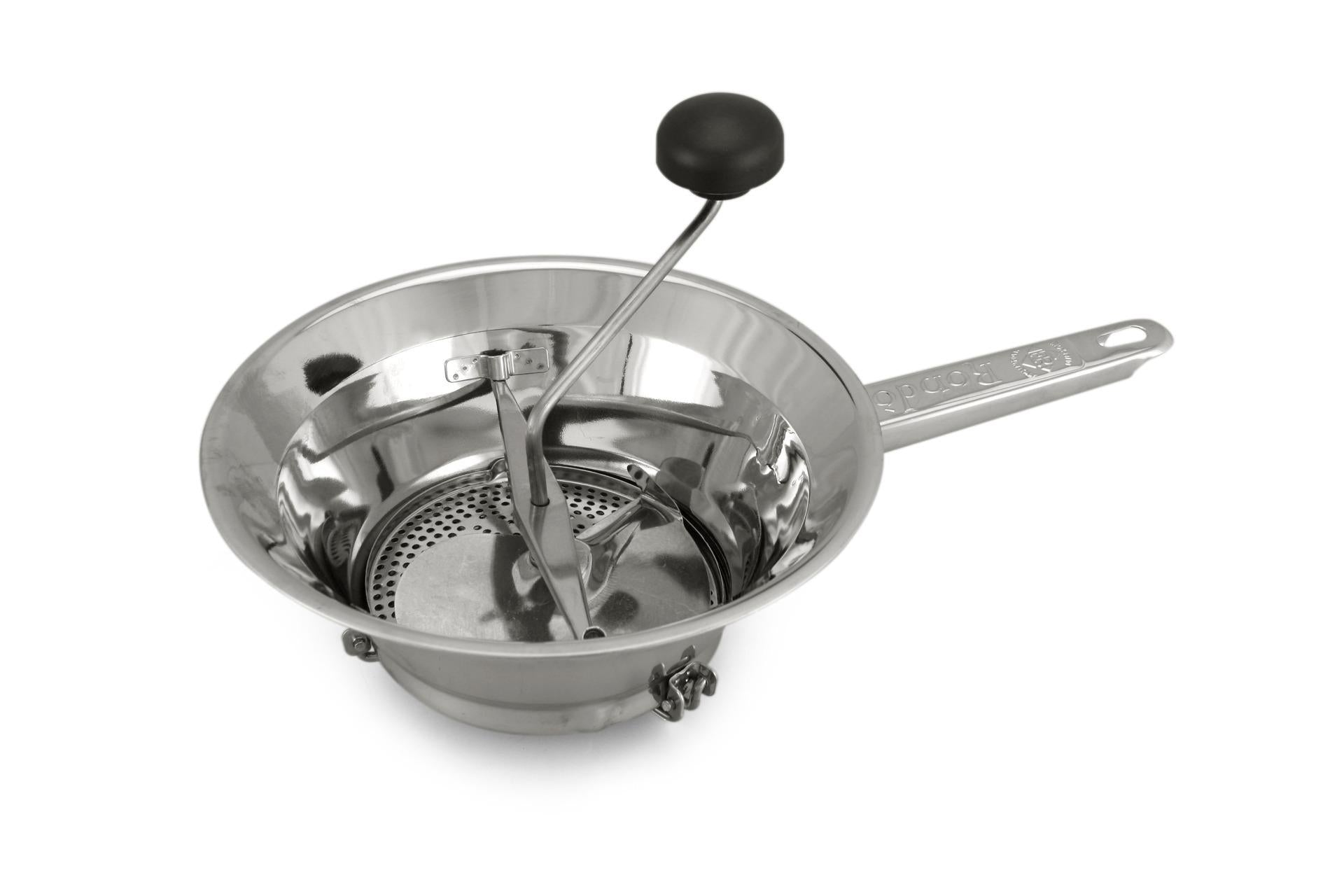 Rivadossi Passaverdura Inox Ø24 cm - Acciaio Inox con 3 Dischi e Piedini Fissi