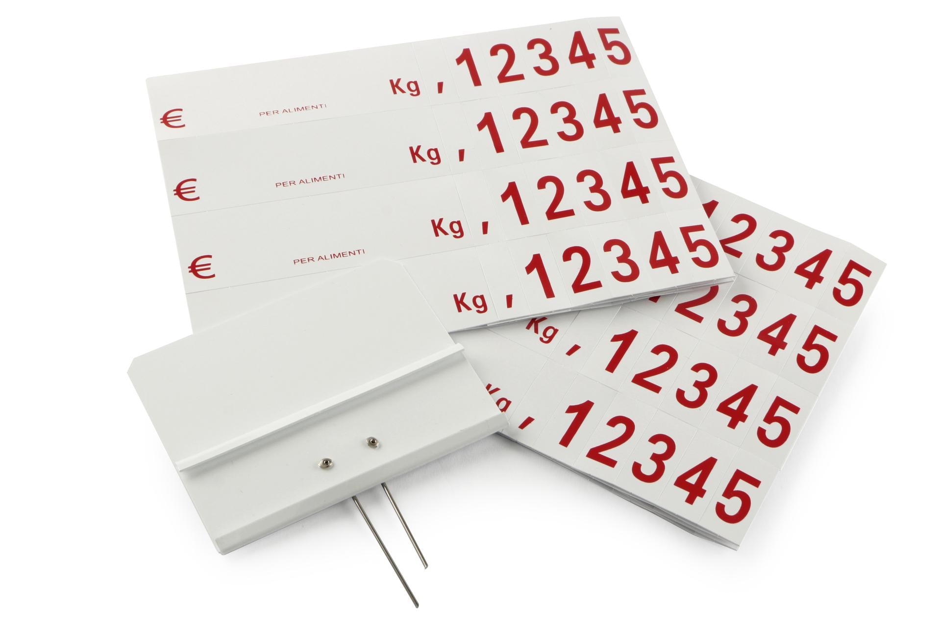 Eurotarghe Set 20 Segnaprezzi Alimentari In Acciaio Inox - Accessorio per Segnaletica di Bar e Ristoranti - Set 20 Pz