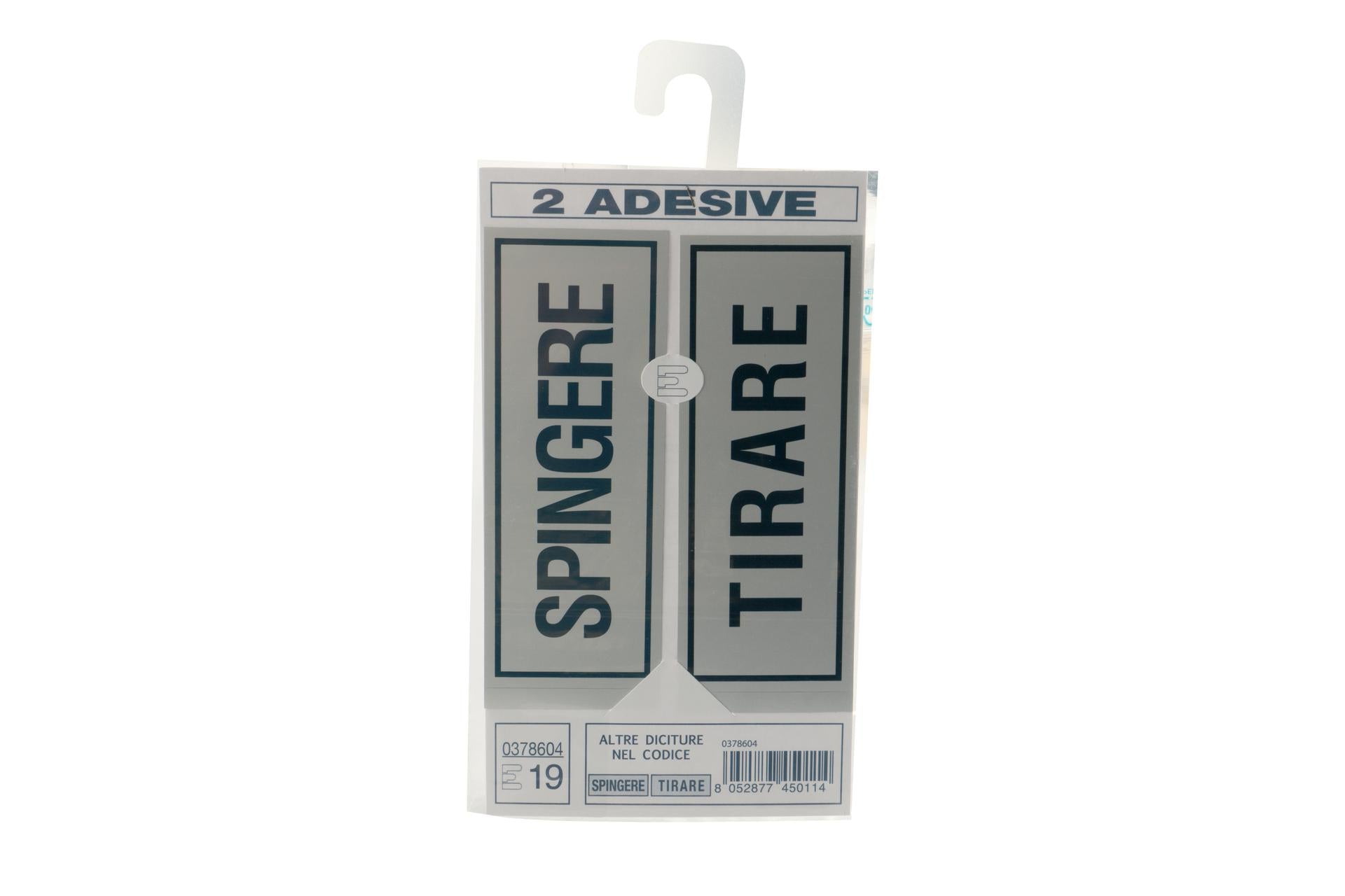 Eurotarghe Set 2 Targhe Adesive 15x6 cm - Spingere/Tirare Per Segnaletica Commerciale - Set 2 Pz 2