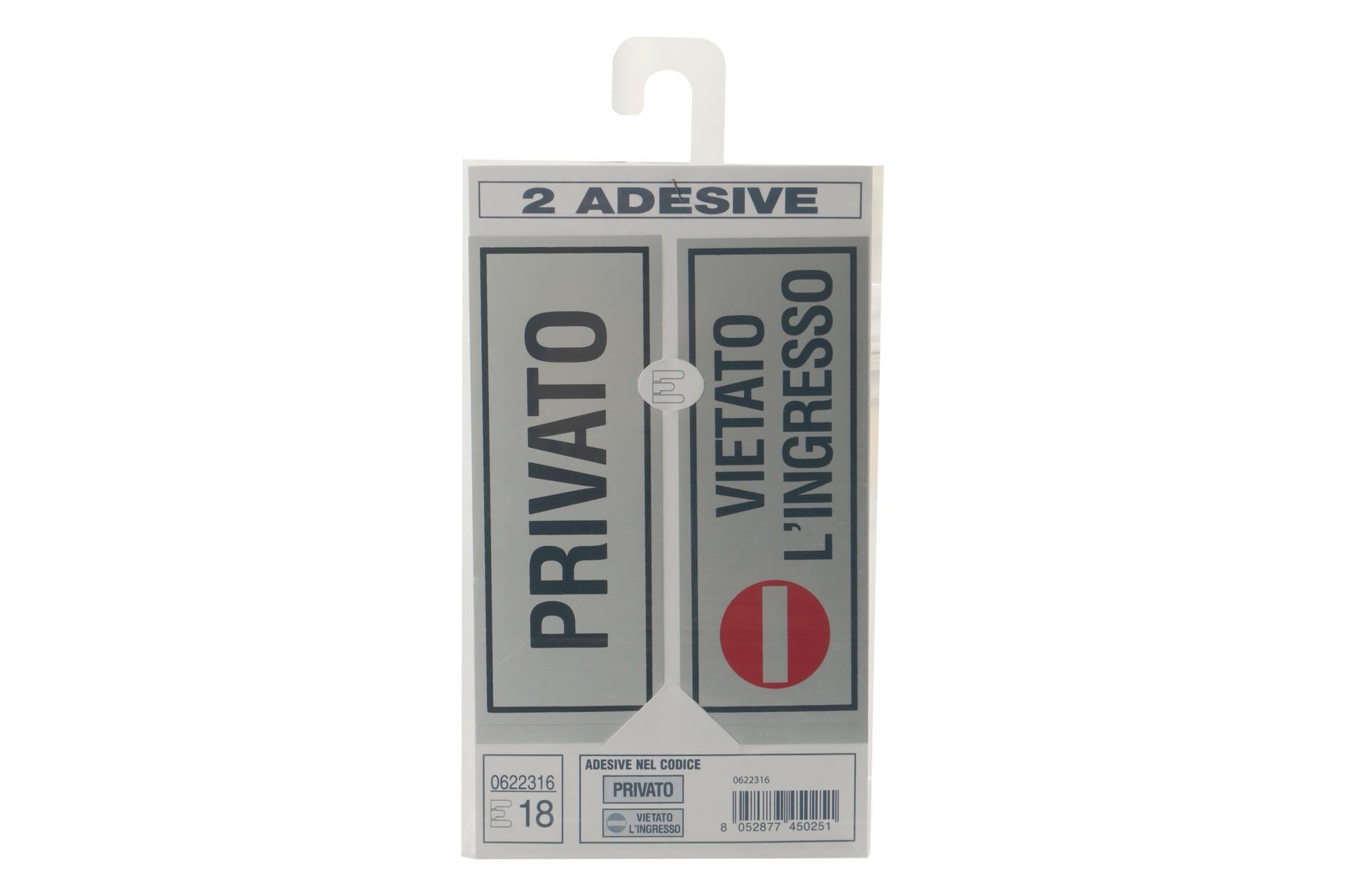 Eurotarghe Set 2 Targhe Adesive Stampate 15x6 cm - Privato Vietato Ingresso Per Segnaletica Commerciale - Set 2 Pz