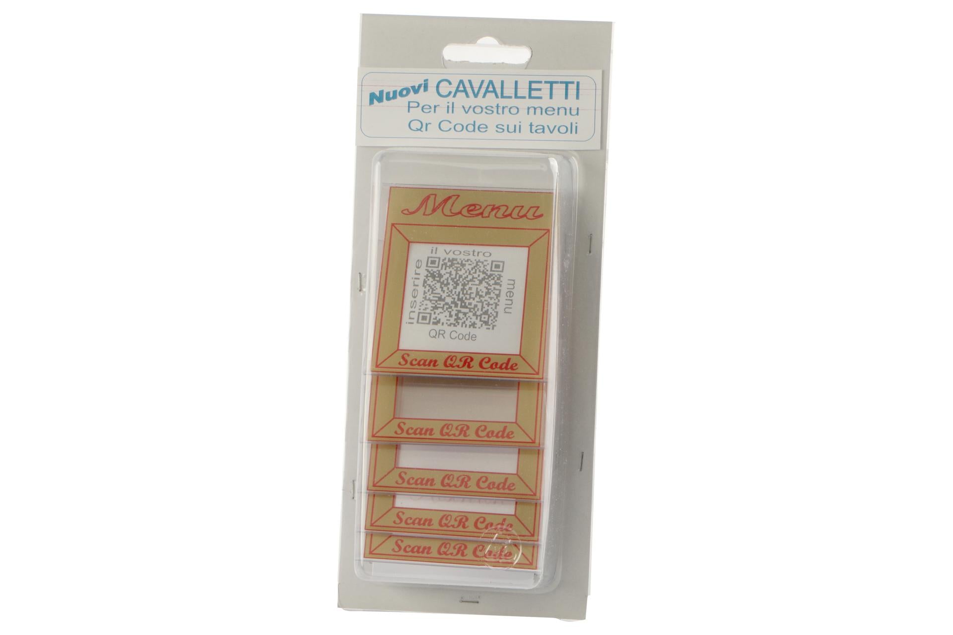 Eurotarghe Confezione 5 Cavalletti per Menu QR Code - Accessorio Segnaletica per Bar e Ristoranti - Set 5 Pz 3