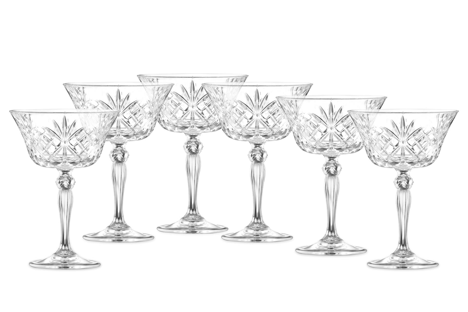 RCR Cristalleria Italiana Melodia Set 6 Coppe Champagne-Cocktail 26 cl - Set 6 Pz