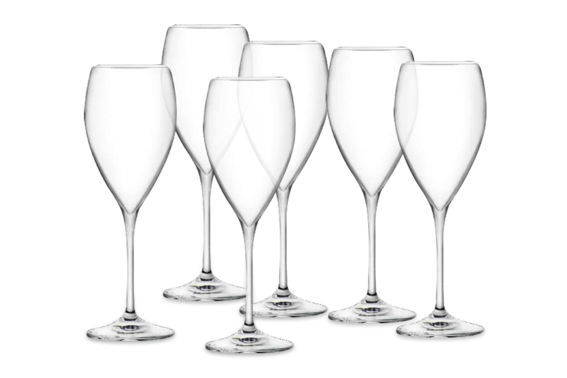 RCR Cristalleria Italiana Invino Set 6 Calici Vino 33 cl - Per Franciacorta e Trento DOC - Set 6 Pz