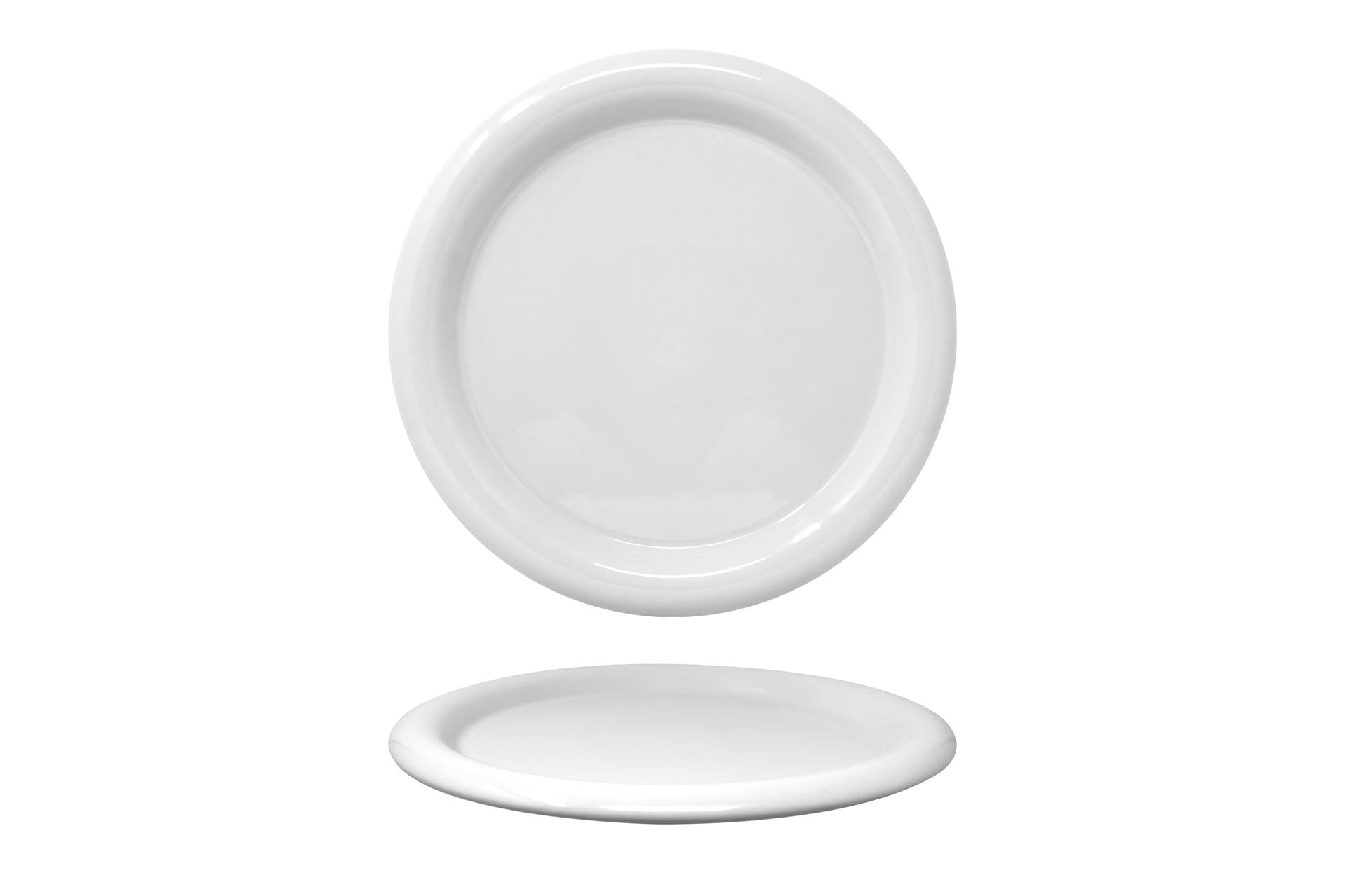 Saturnia Giotto Bianco Piatto Piano Ø28 cm In Porcellana di Alta Qualità - Set 6 Pz