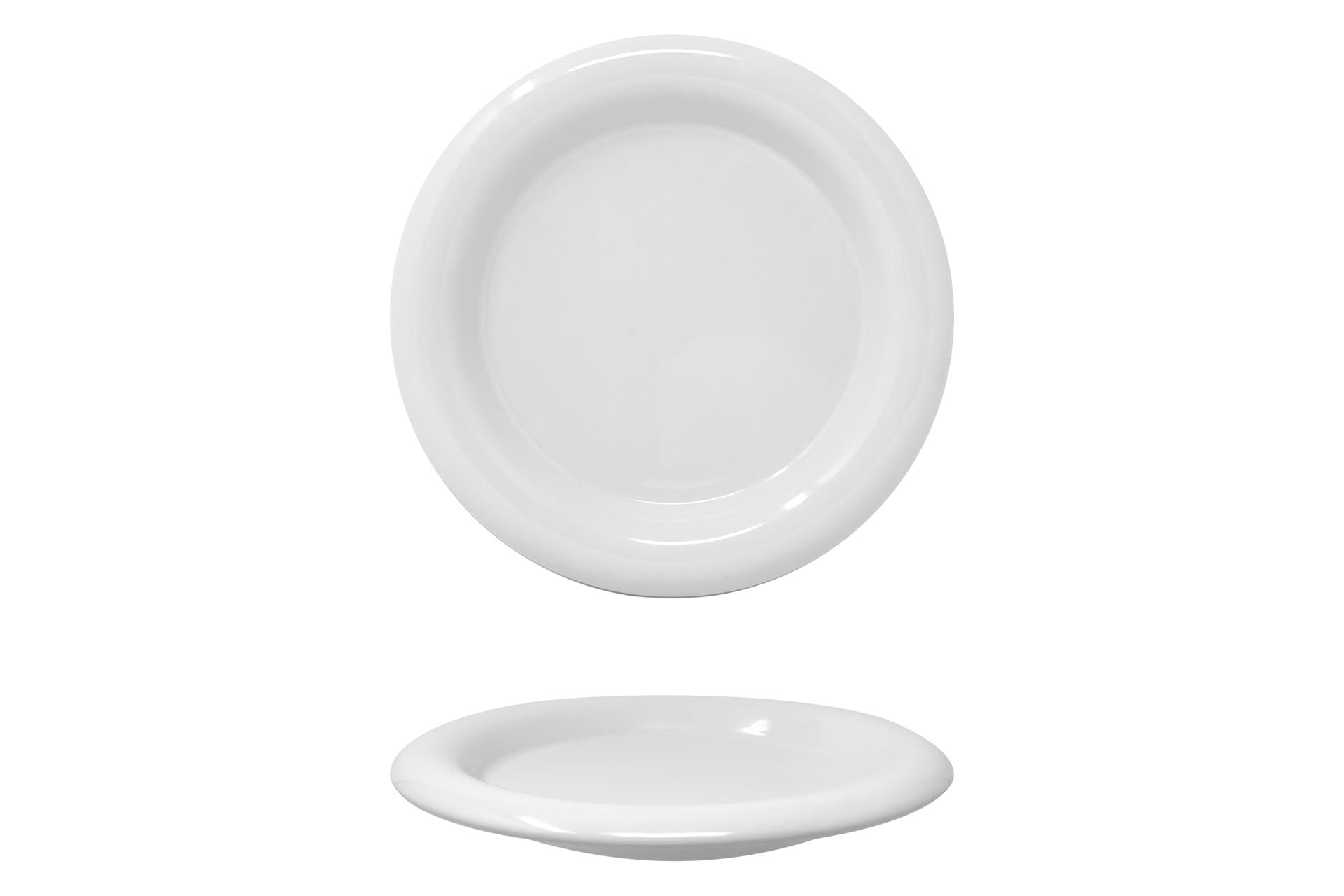 Saturnia Giotto Bianco Piatto Piano Ø21 cm In Porcellana di Alta Qualità - Set 6 Pz