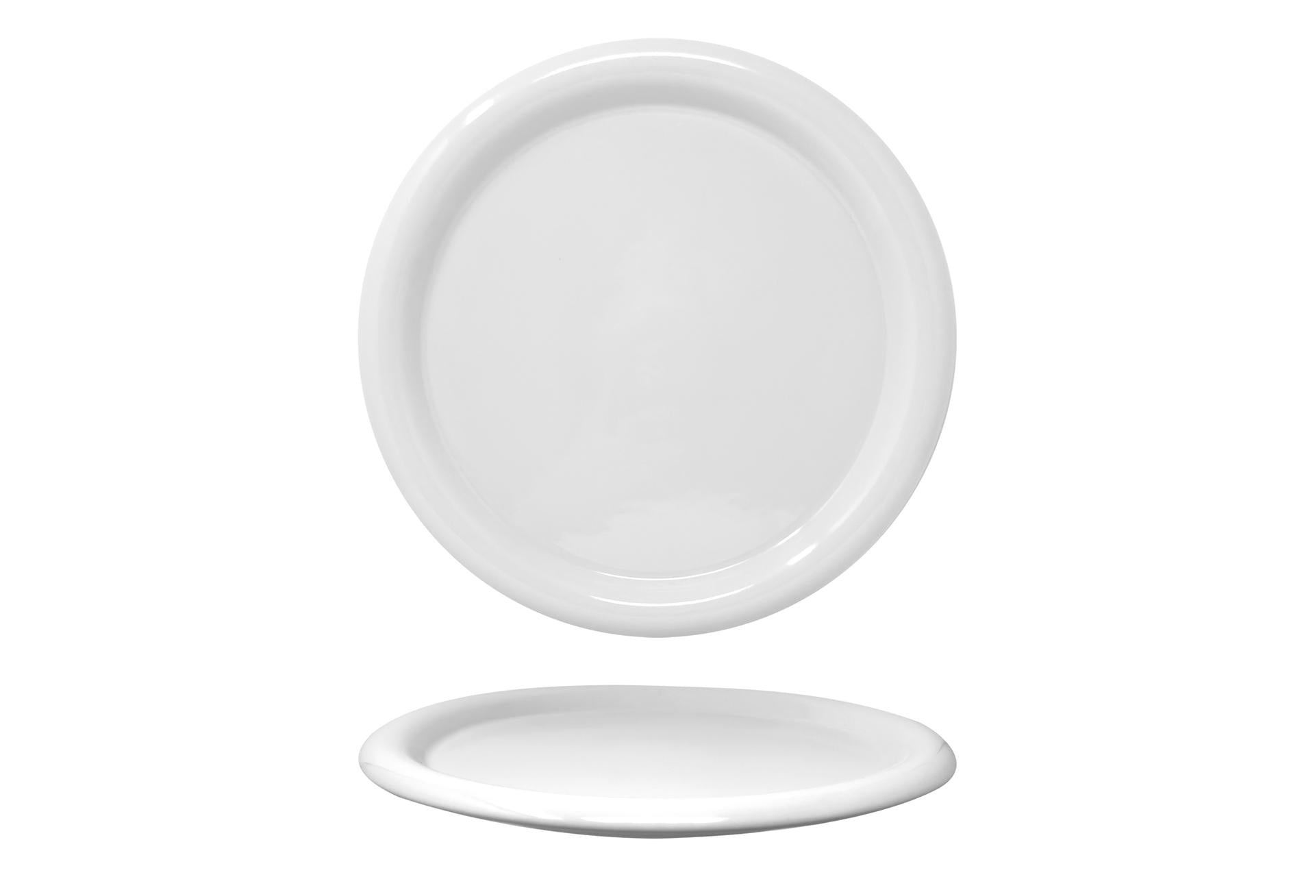 Saturnia Giotto Piatto Portata Ø32.5 cm In Porcellana Bianca di Alta Qualità - Set 4 Pz