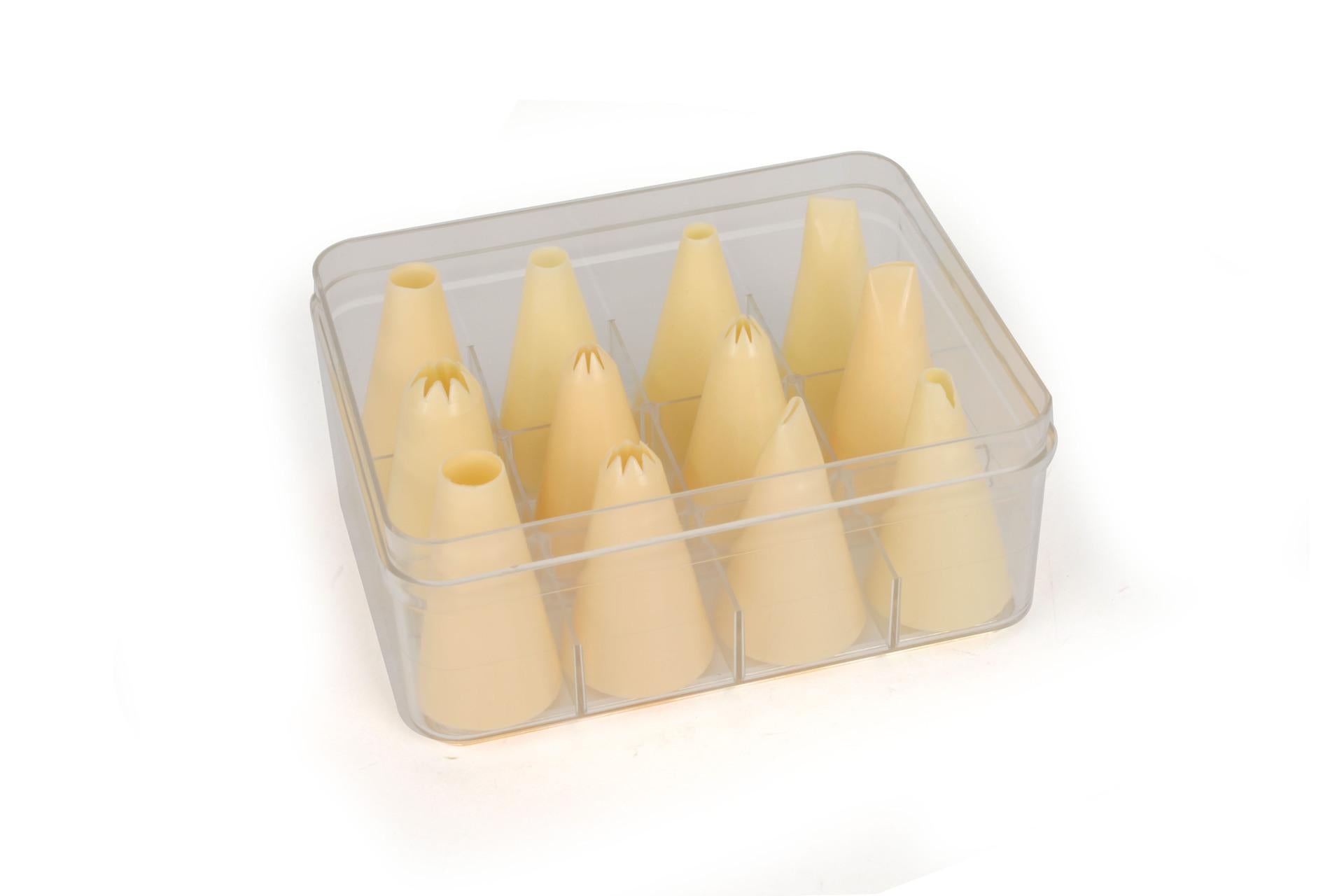 Thermohauser Set 12 Bocchette Strette 6 cm In Polipropilene Per Sac à Poche - Decorazioni Torte e Cupcakes - Set 12 Pz