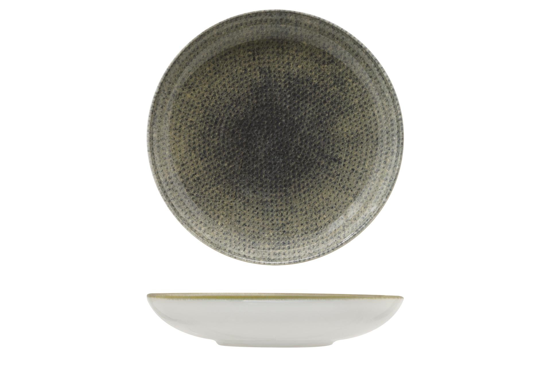 Saturnia Siviglia Piatto Fondo Ø22 cm - Nail Brown In Porcellana di Alta Qualità - Set 12 Pz