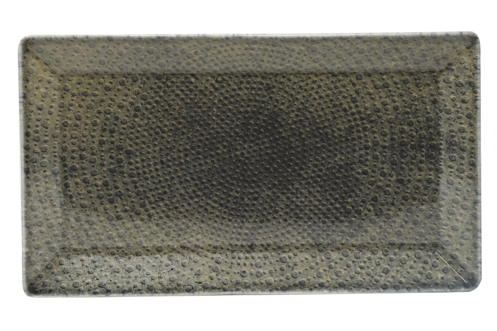 Saturnia Kimi Piatto Rettangolare 29 x 17.5 cm In Porcellana Nail Brown - Set 6 Pz