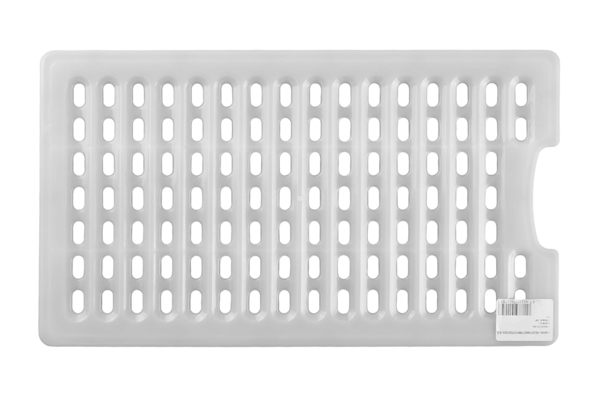 Araven Falso Fondo Forato 370x215xH.10 mm Bianco - Per Vaschetta 5L Adatto Scongelamento - Set 12 Pz