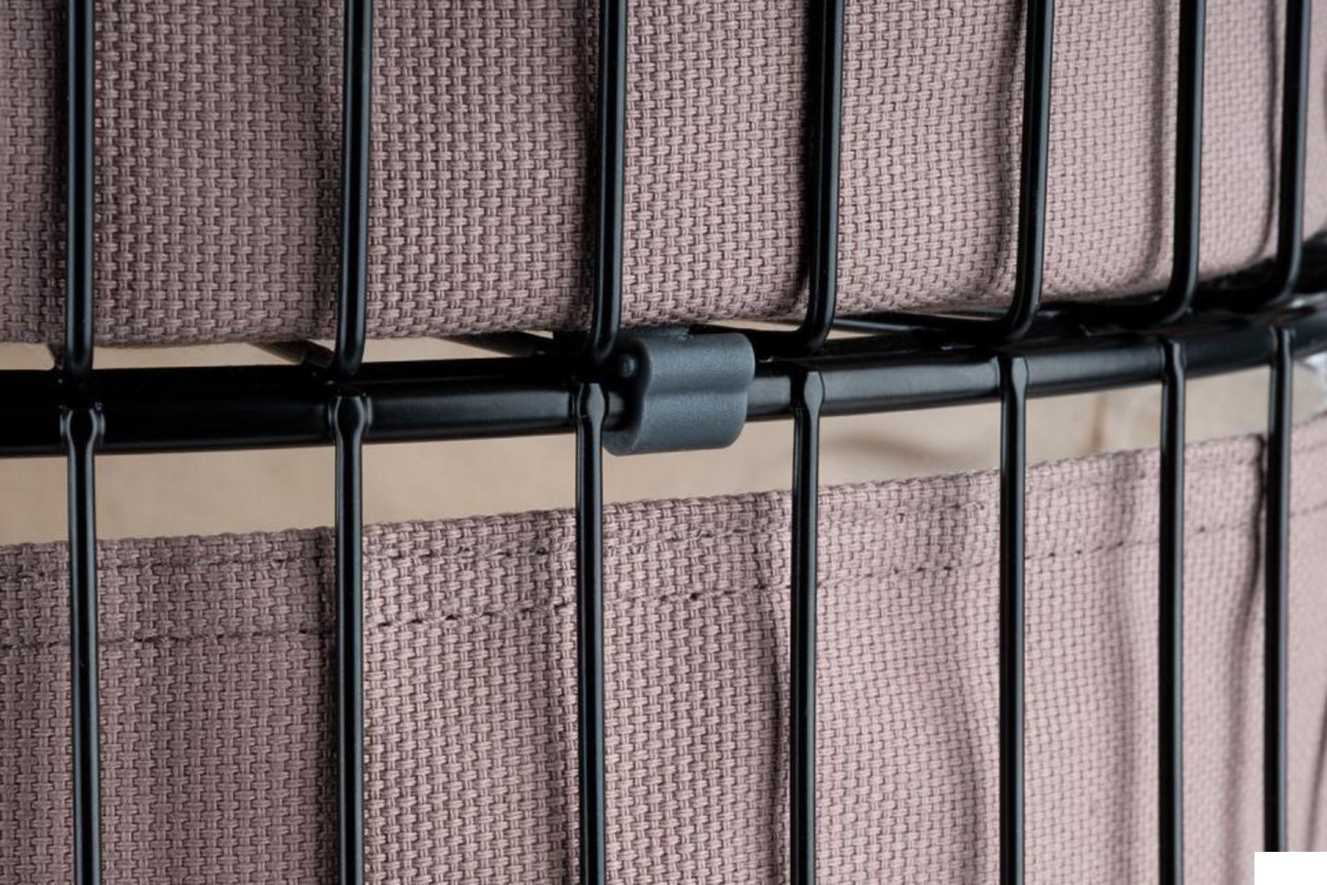APS Cestino Pane/Frutta In Metallo Nero Ø27 cm - H.18.5 cm Con Inserto In Cotone Beige e Grigio Tortora Lavabile 7