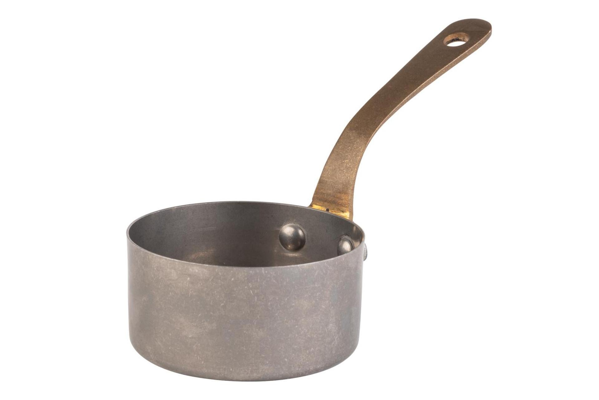 APS Snackholder Mini Casseruola Ø7 cm - H.3.5 cm In Acciaio Inox Effetto Vintage