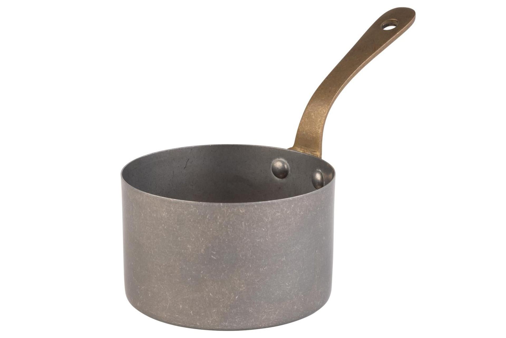 APS Snackholder Mini Casseruola Ø9.5 cm - H.5.5 cm In Acciaio Inox Effetto Vintage