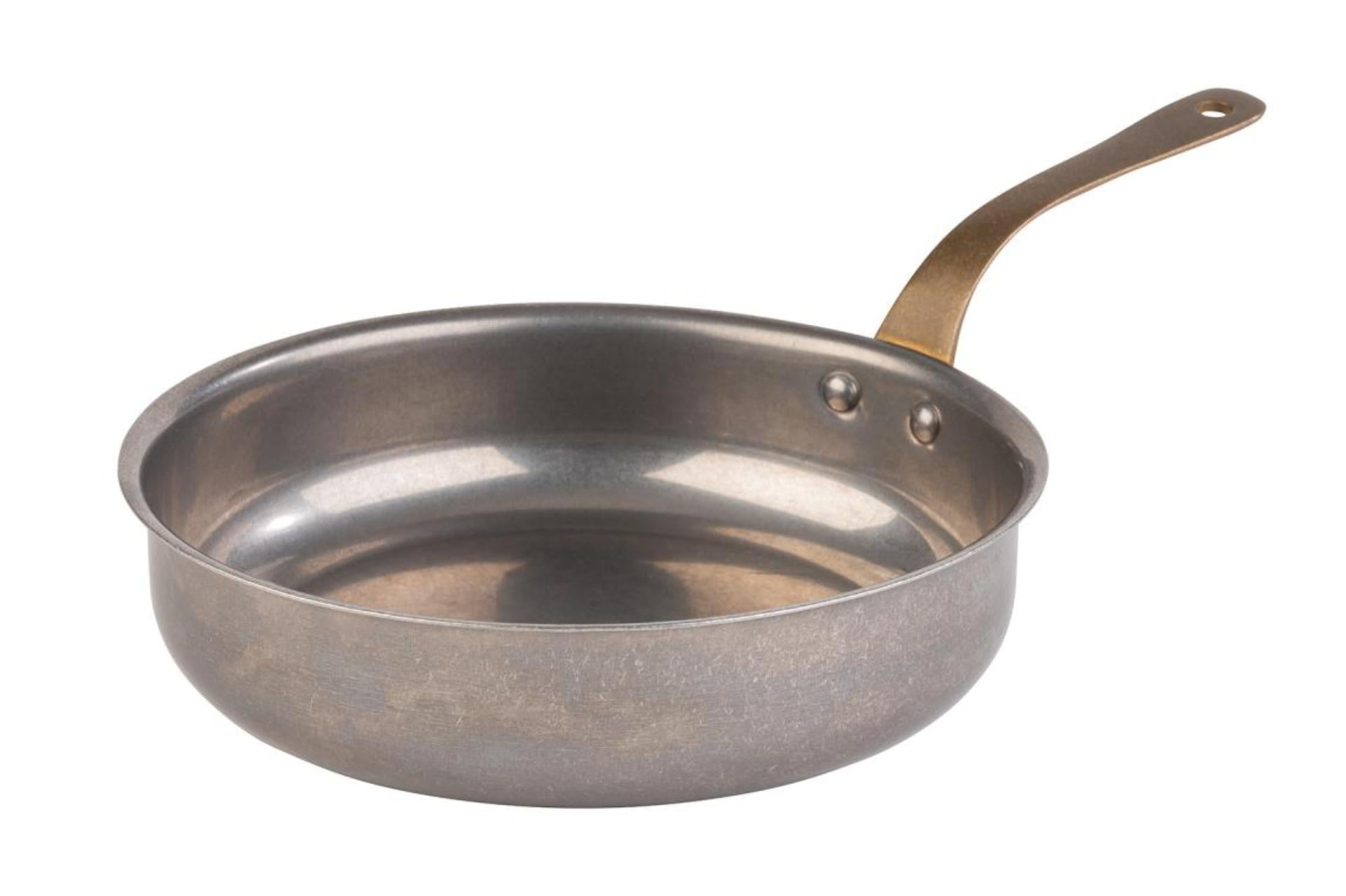 APS Snackholder Padella Inox Ø18.5 cm - H.4.5 cm, 0.9 L Effetto Rame Con Manico 10.5 cm In Acciaio Anticato