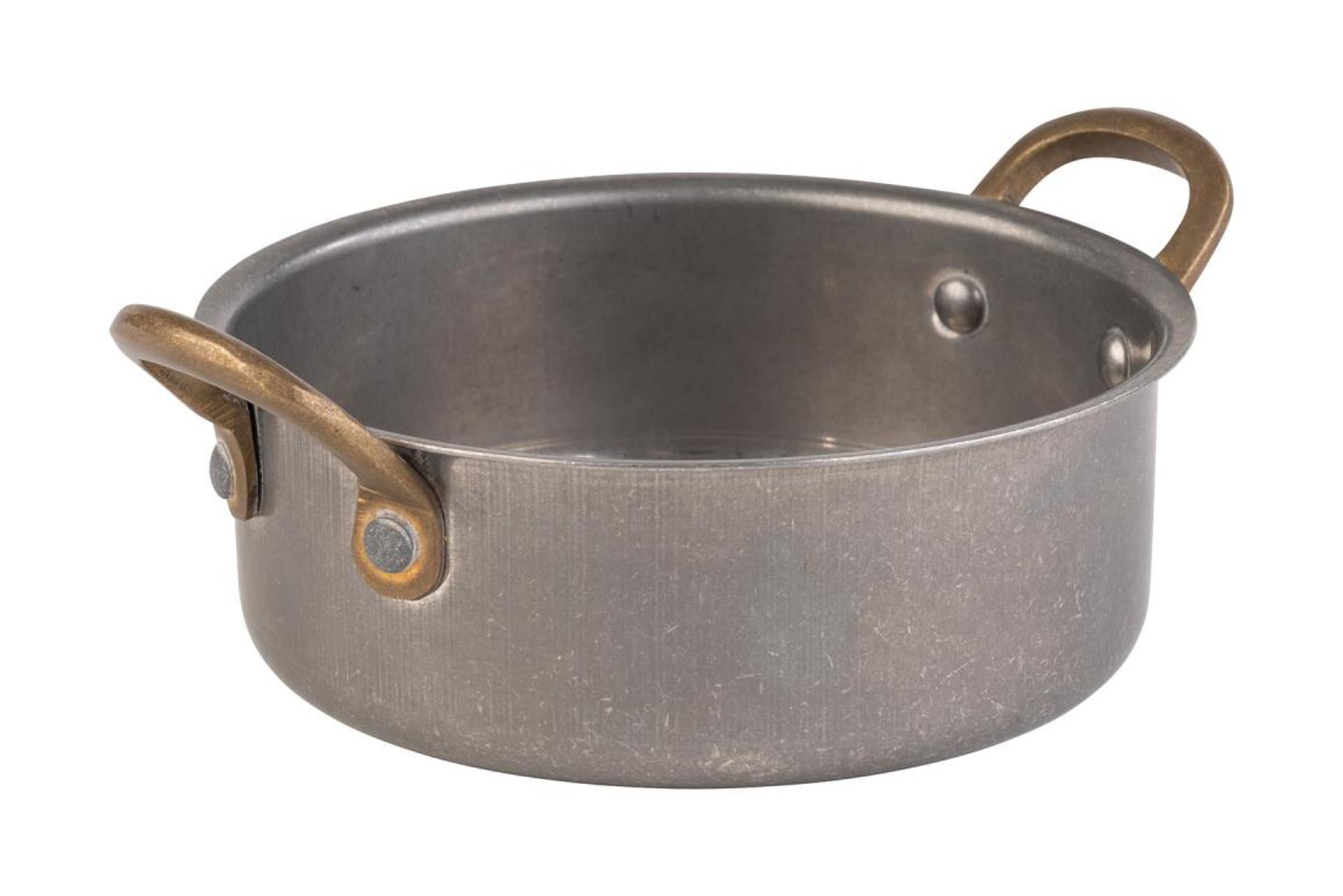 APS Snackholder Mini Casseruola Ø14 cm - H.5 cm 0.55 L In Acciaio Inox Effetto Rame