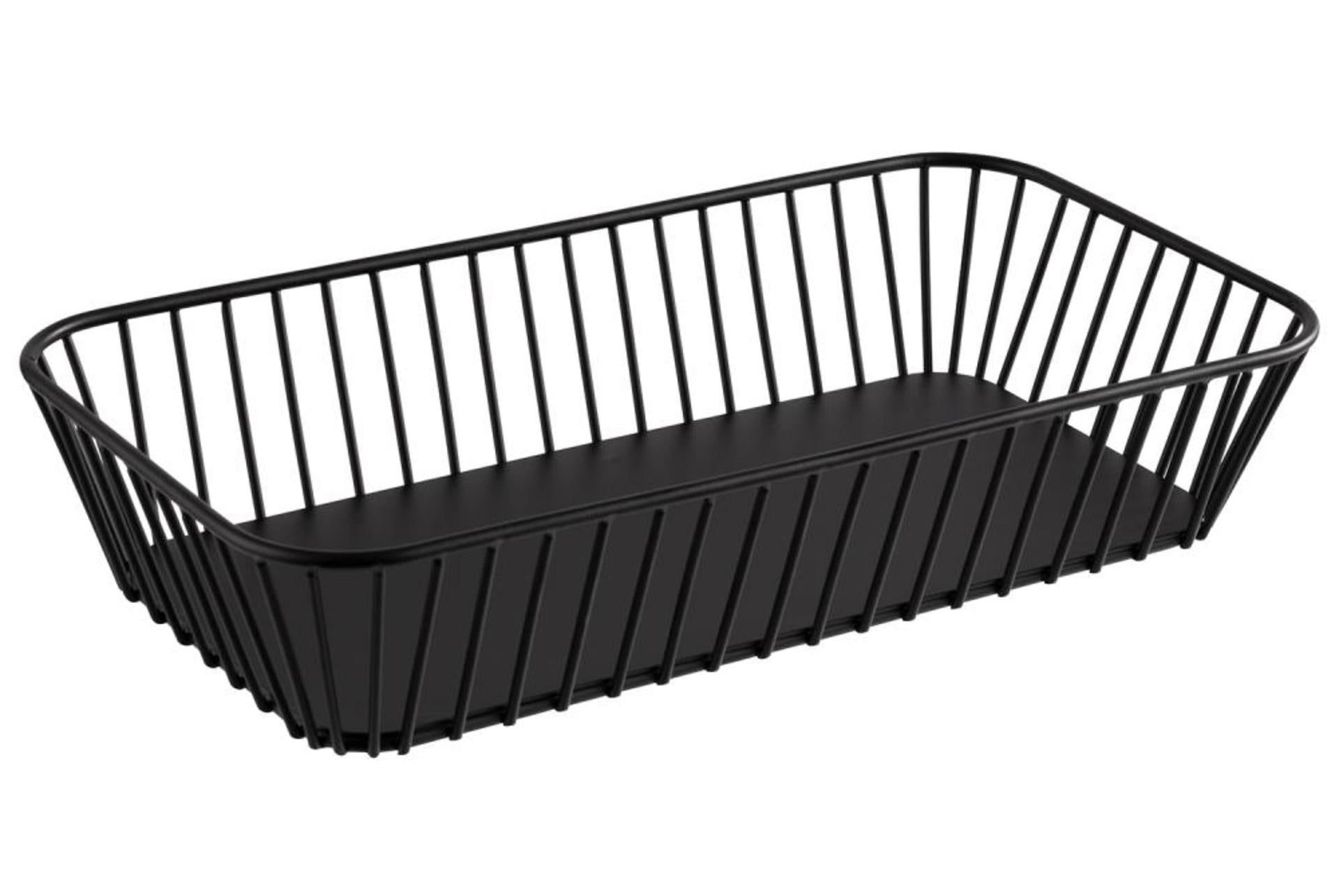 APS Urban Cestello GN 1/3 Metallo Nero - 32,5 x 17,6 x H 7,5 cm Con Piedini Antiscivolo