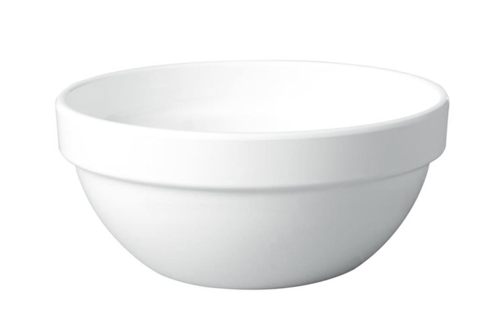 APS Friendly Bowl Coppetta Ø20 cm - H.9 cm 1.2L In Polietilene Bianco Impilabile e Lavabile In Lavastoviglie 1