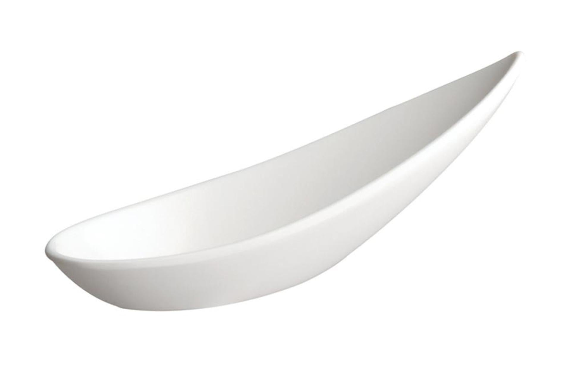 APS Friendly Bowl Cucchiaio Finger 11 x 4.5 cm H.4 Bianco In Plastica Riciclata - Made in Germany
