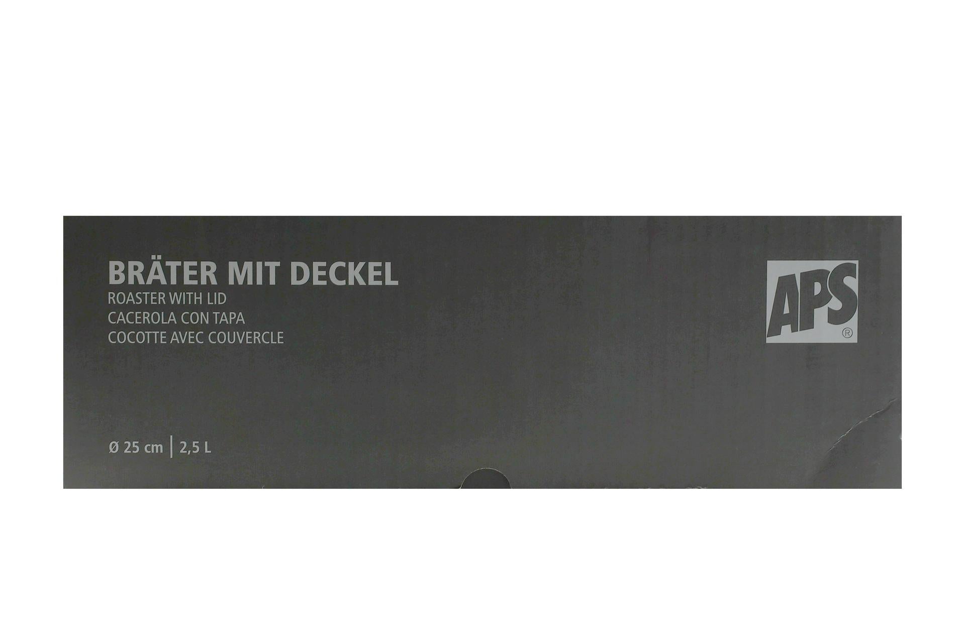 APS 5 Stars Casseruola In Ghisa Ø25 cm - H.7 cm, 2.5 Lt Con Coperchio e 2 Manici, Rossa 6
