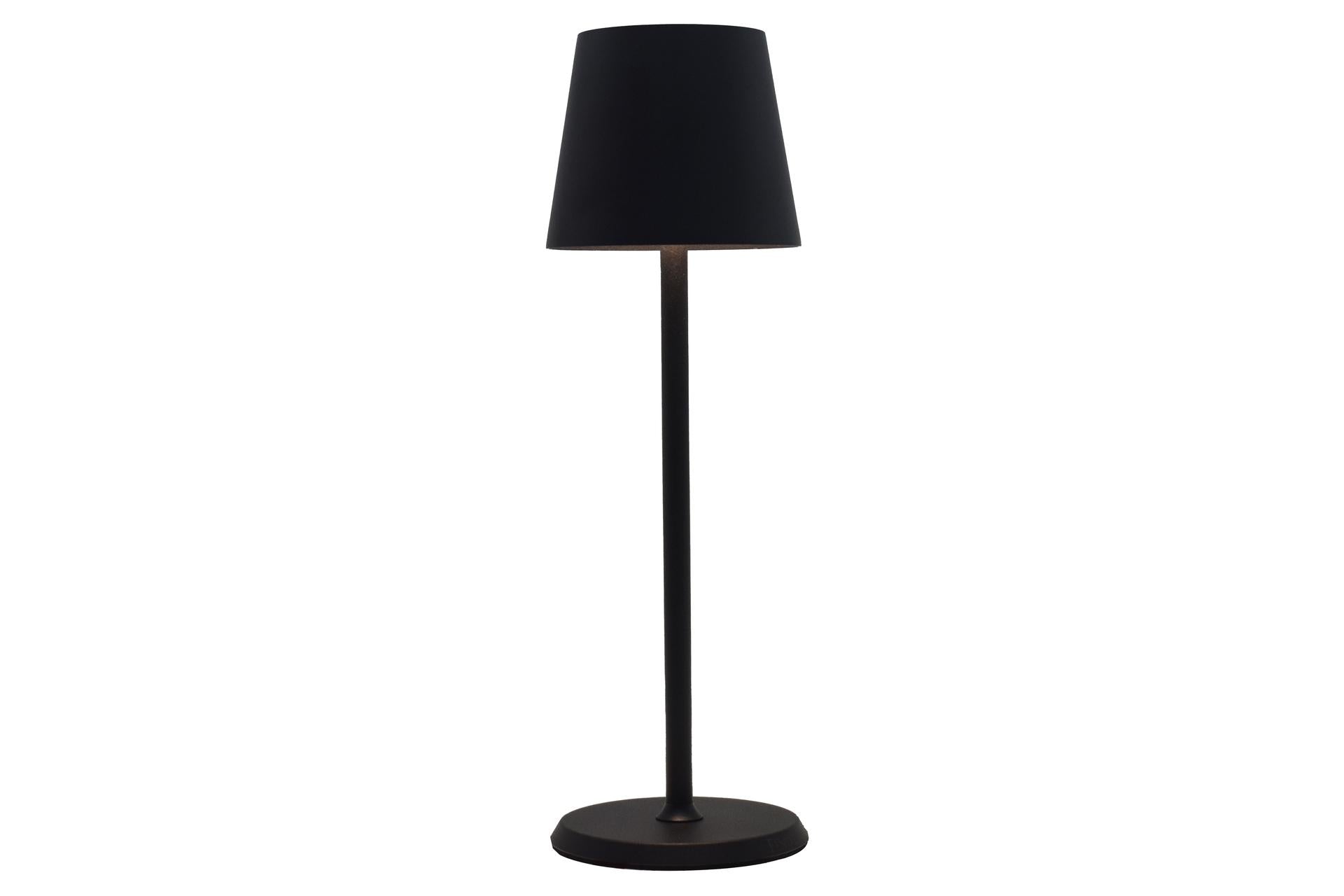 Import Tavola Professional Lumiere Round Lampada da Tavolo LED Ø10 cm H.34 cm Nera - Ricaricabile, Dimmerabile, Uso Interno/Esterno IP54