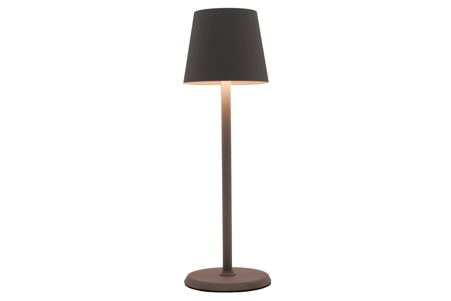 Import Tavola Professional Lumiere Round Lampada da Tavolo LED Ø10 cm H.34 cm Tortora - Ricaricabile, Dimmerabile, Uso Interno/Esterno, IP54