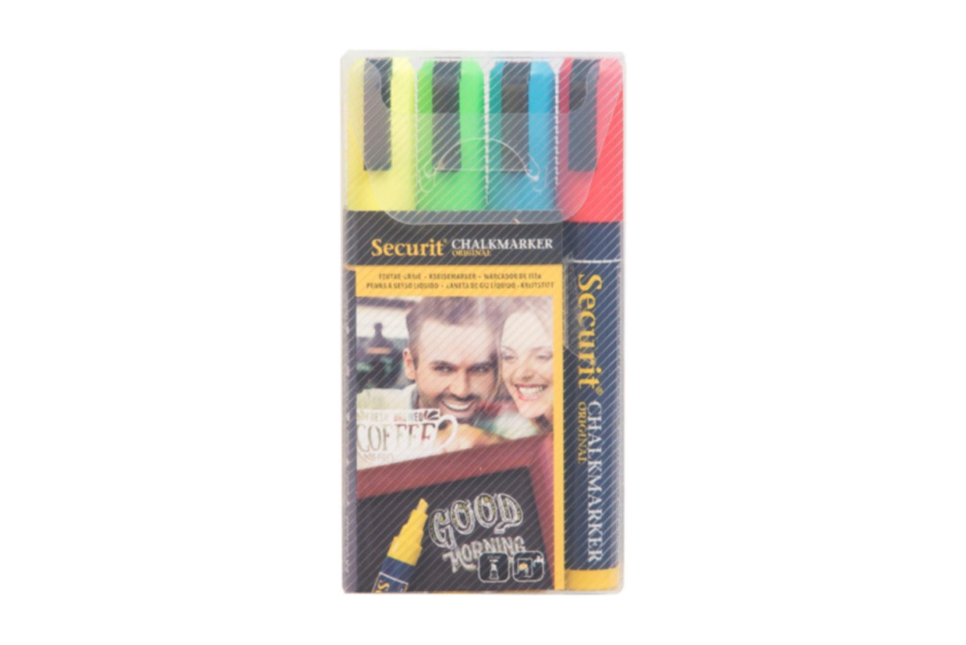Securit Set 48 Pennarelli a Gesso Liquido Punta Media 2-6 mm - Colori Assortiti - Set 48 Pz