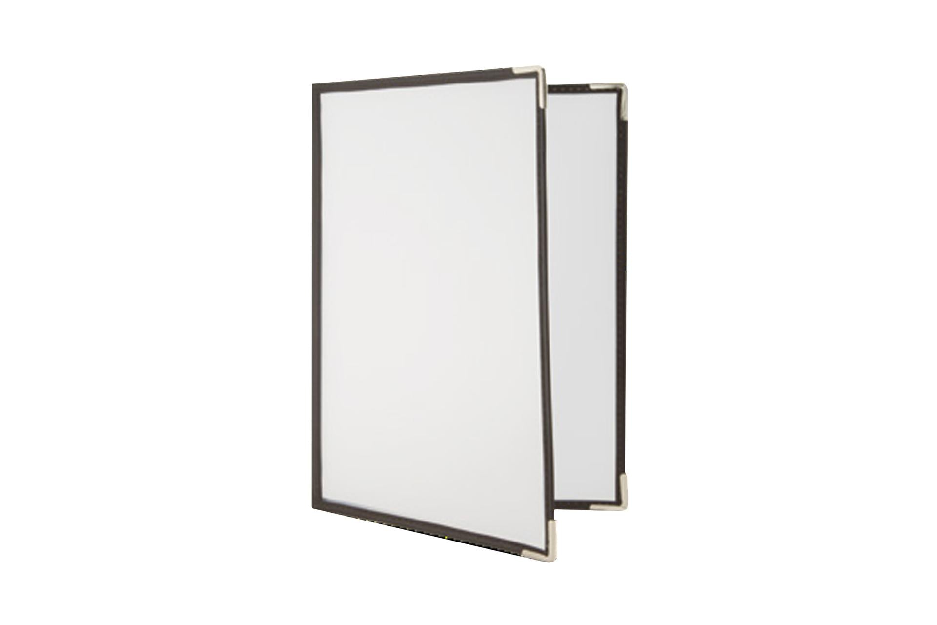 Securit Crystal Set 18 Portamenu Doppi Trasparenti 32x23.7xH.1.5 cm Con Bordi in Metallo - Set 18 Pz 1
