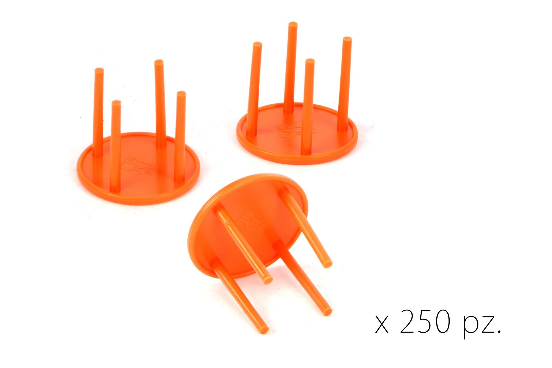 Gi Metal Distanziatori per Cartoni Pizza 3x3 cm - Confezione da 250 Pezzi In Plastica Alimentare - Set 250 Pz