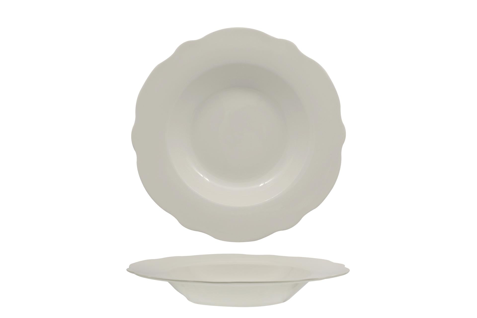 Import Tavola Professional Grace Piatto Fondo Ø22 cm In Porcellana Alluminica - Set 6 Pz