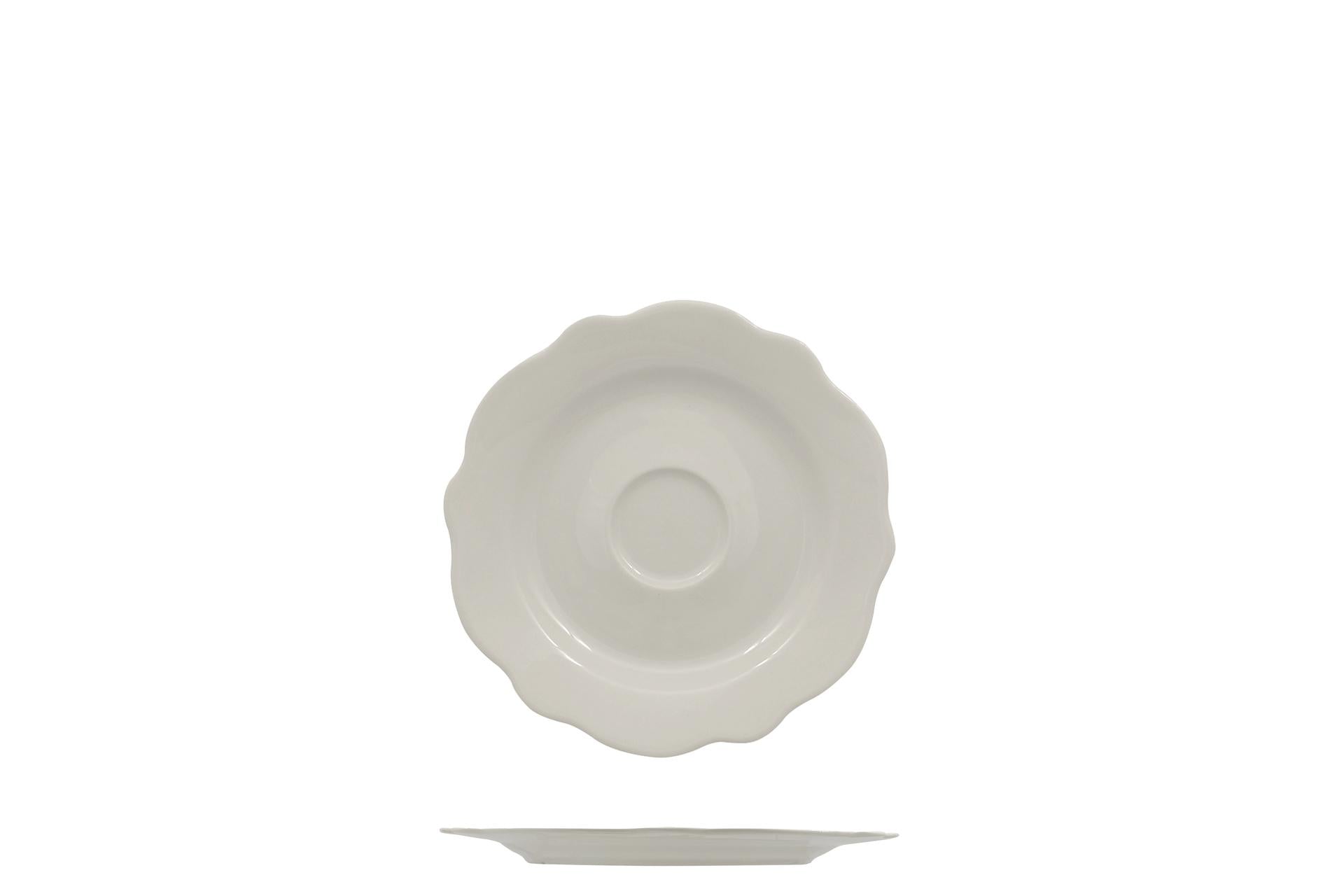 Import Tavola Professional Grace Piatto Tazza Caffè Ø12.5 cm In Porcellana Alluminica - Set 12 Pz